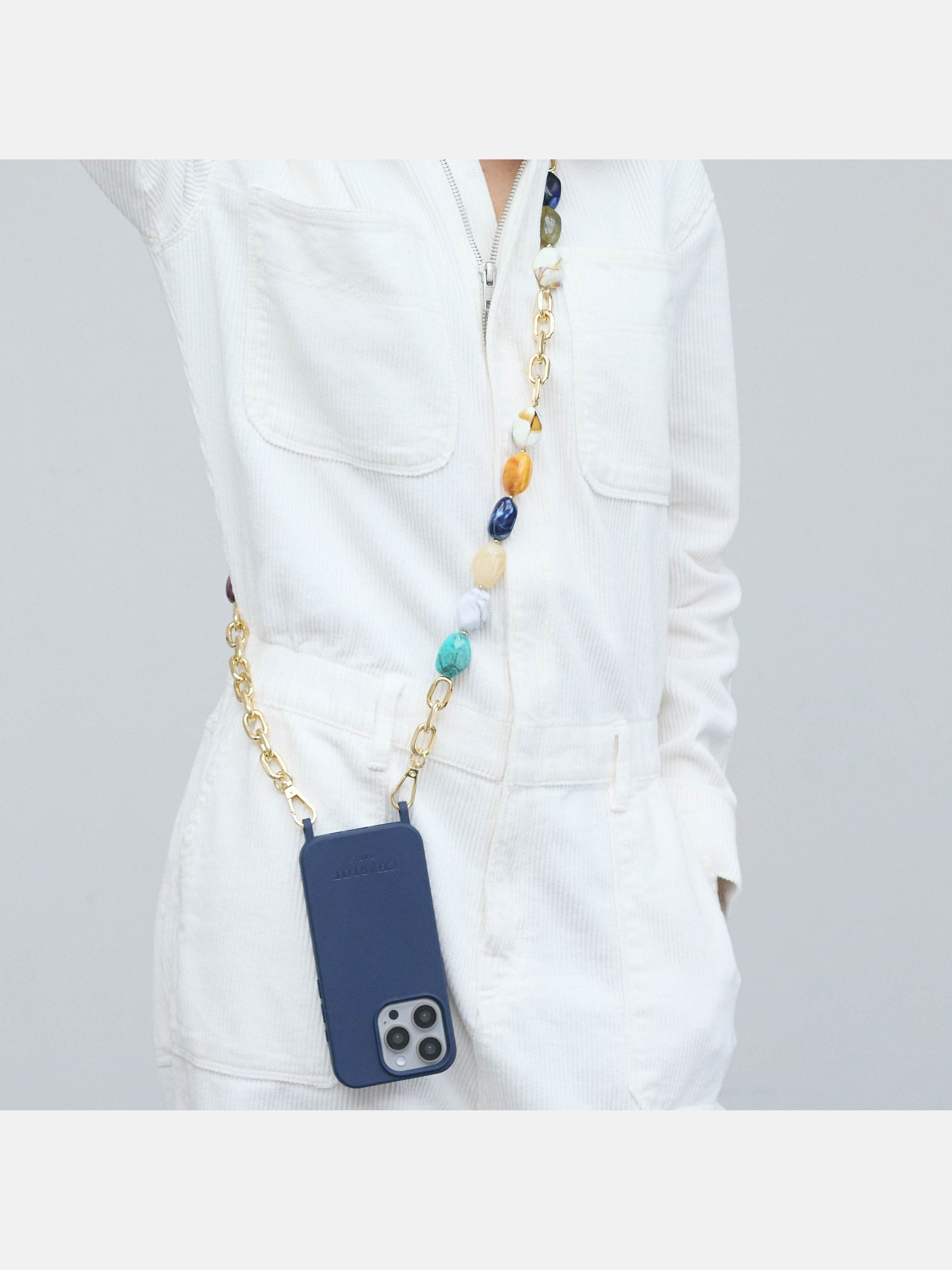 Conchiglia blu navy + catena Ava Ocean