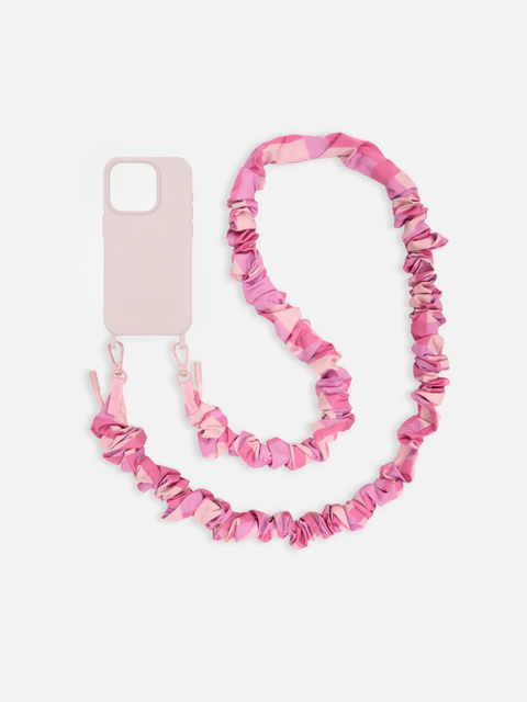 Case + Scrunchie Shoulder Strap Powder Pink