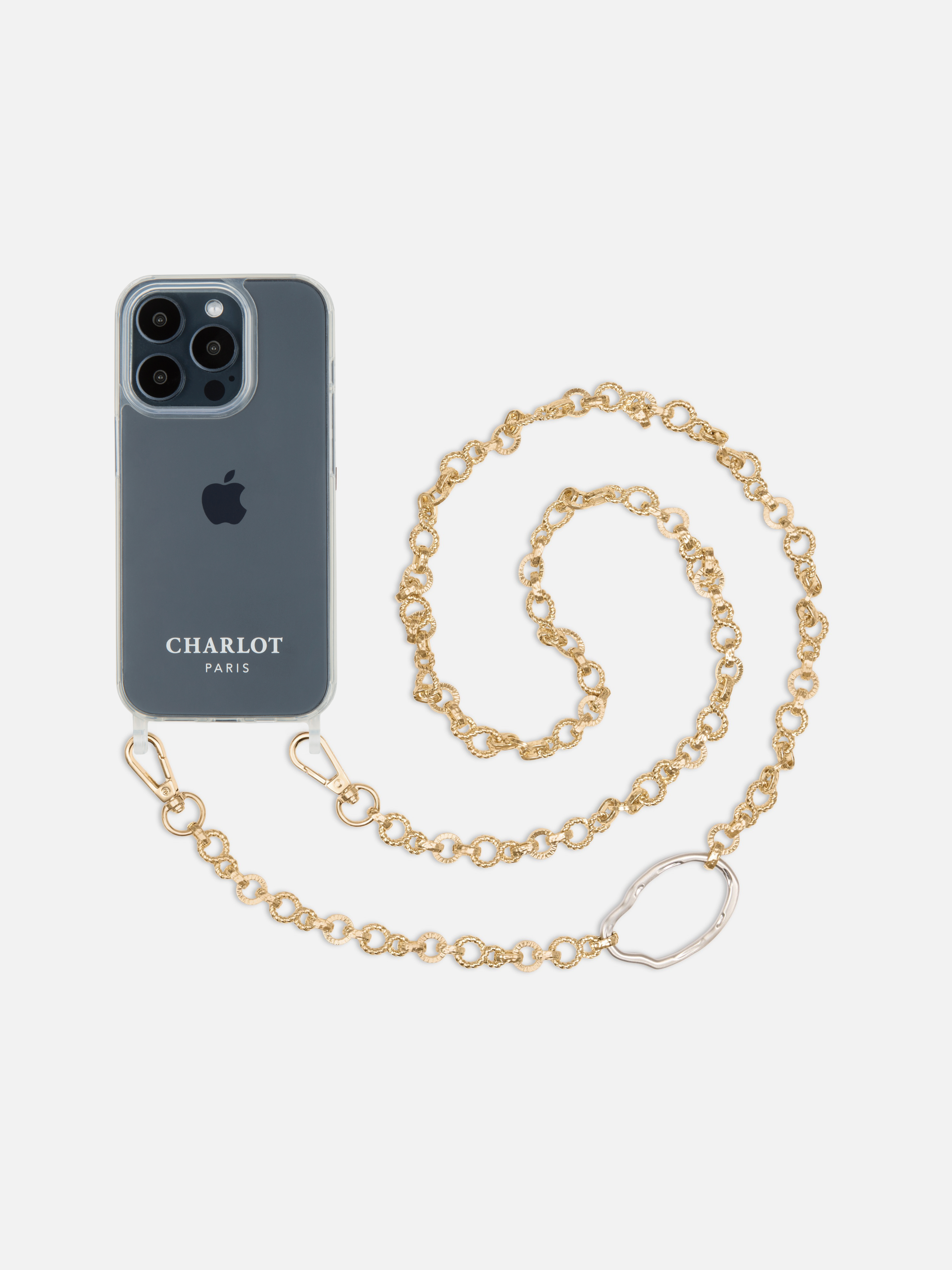 Coque Clear + Chaîne Dalia Or