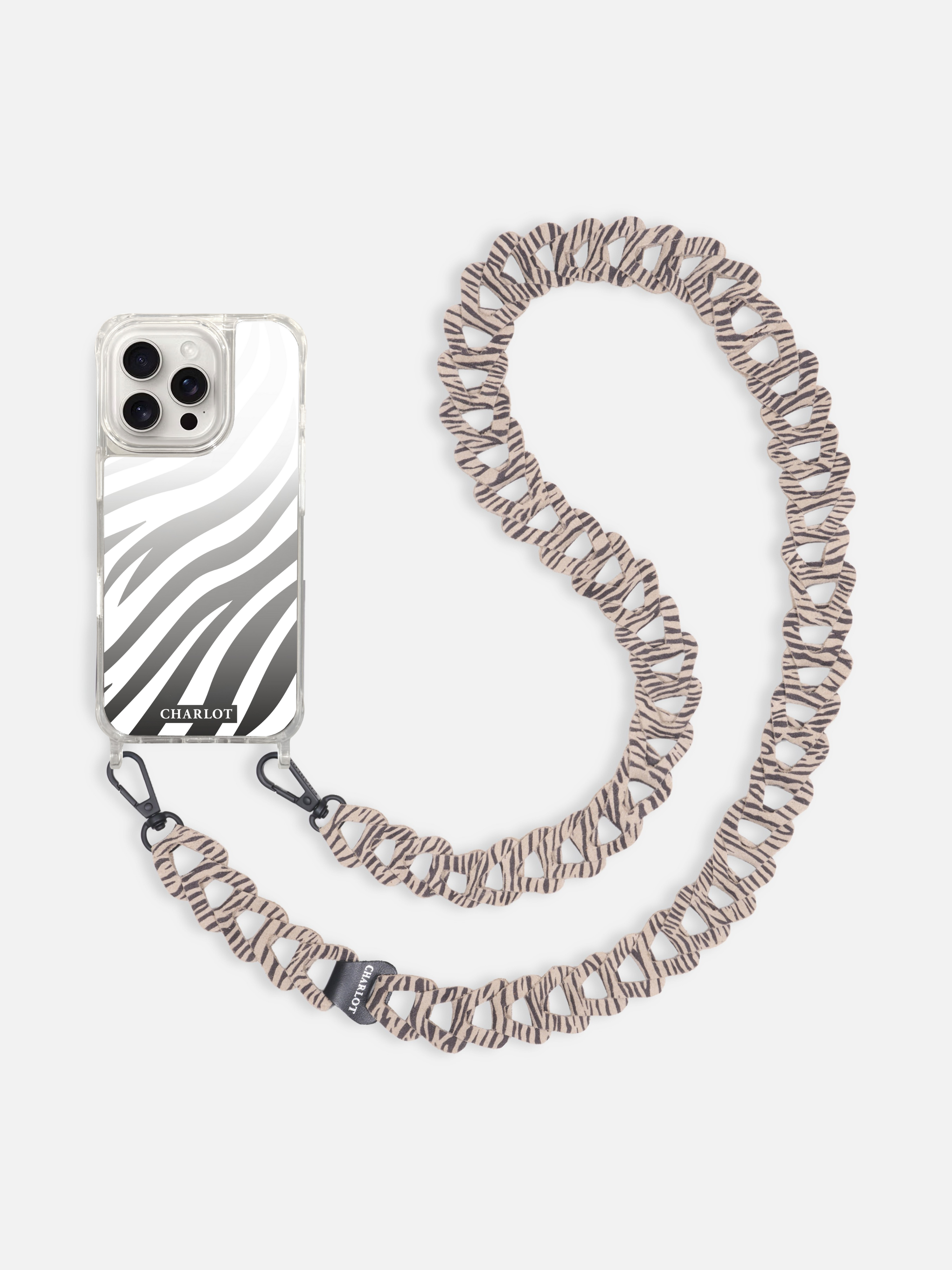 Coque Cordon Miroir Zèbre Magsafe iPhone