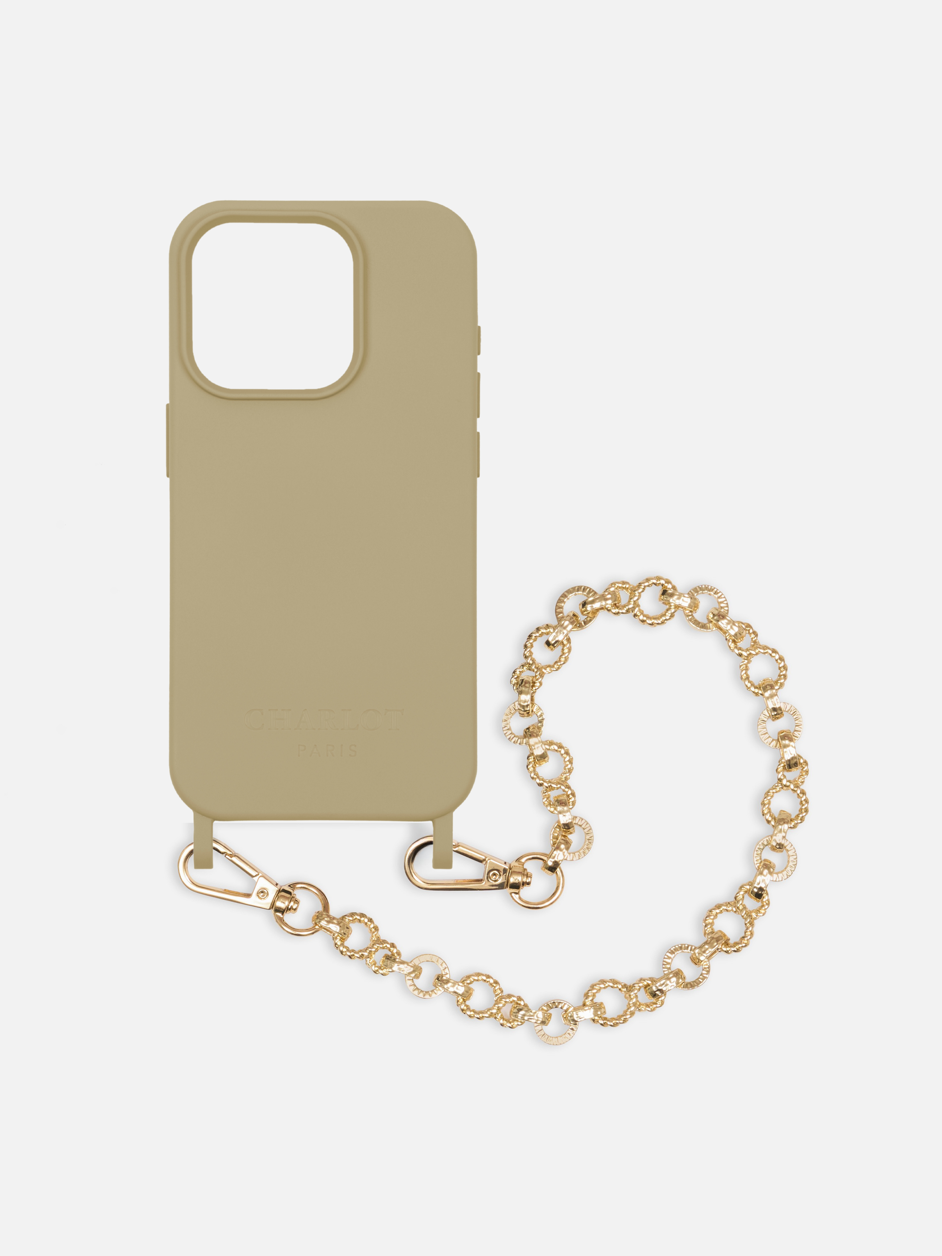 Coque Taupe + Chaîne Bianca Doré Courte