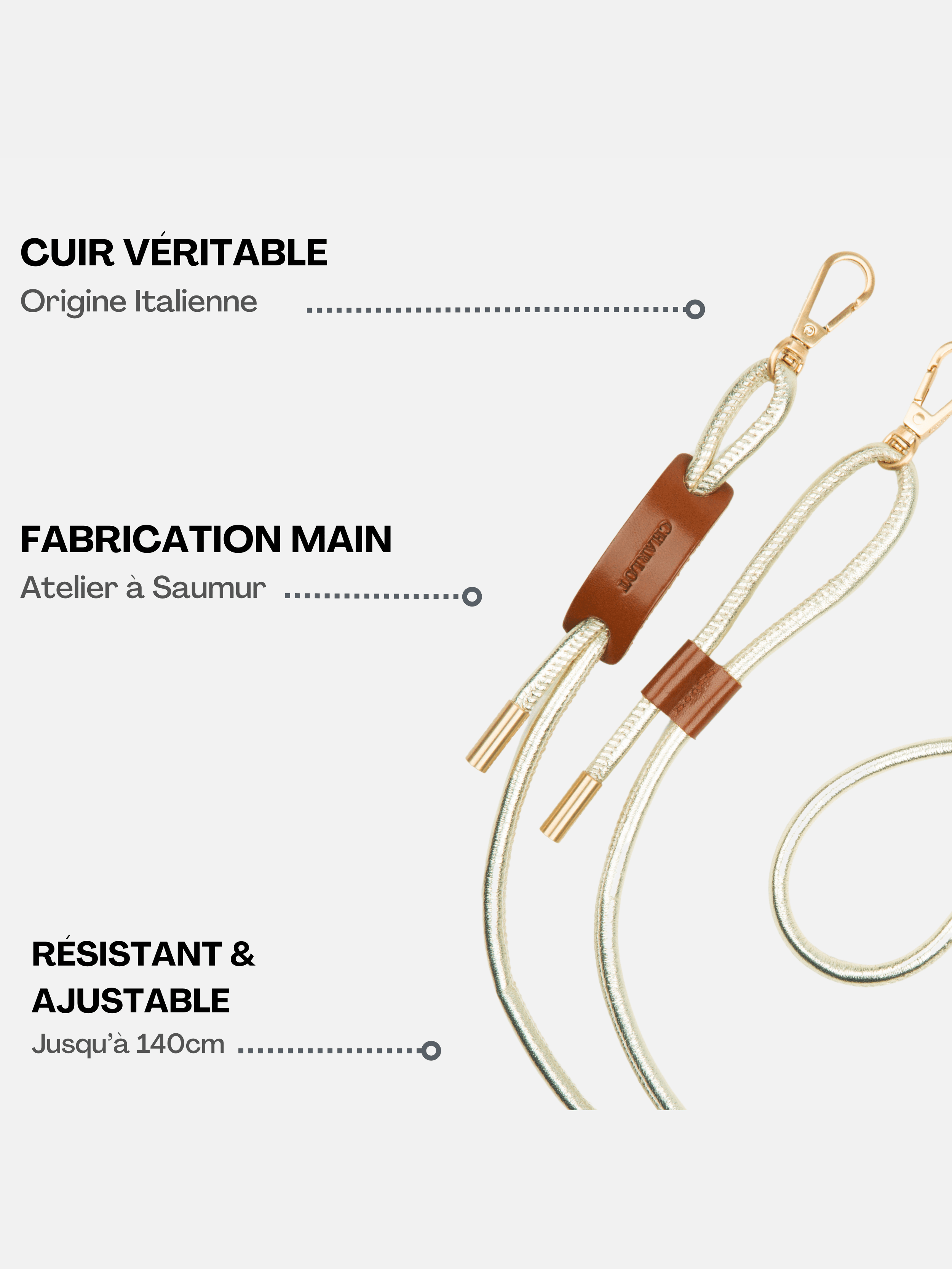 Guscio tortora + pelle Noga oro