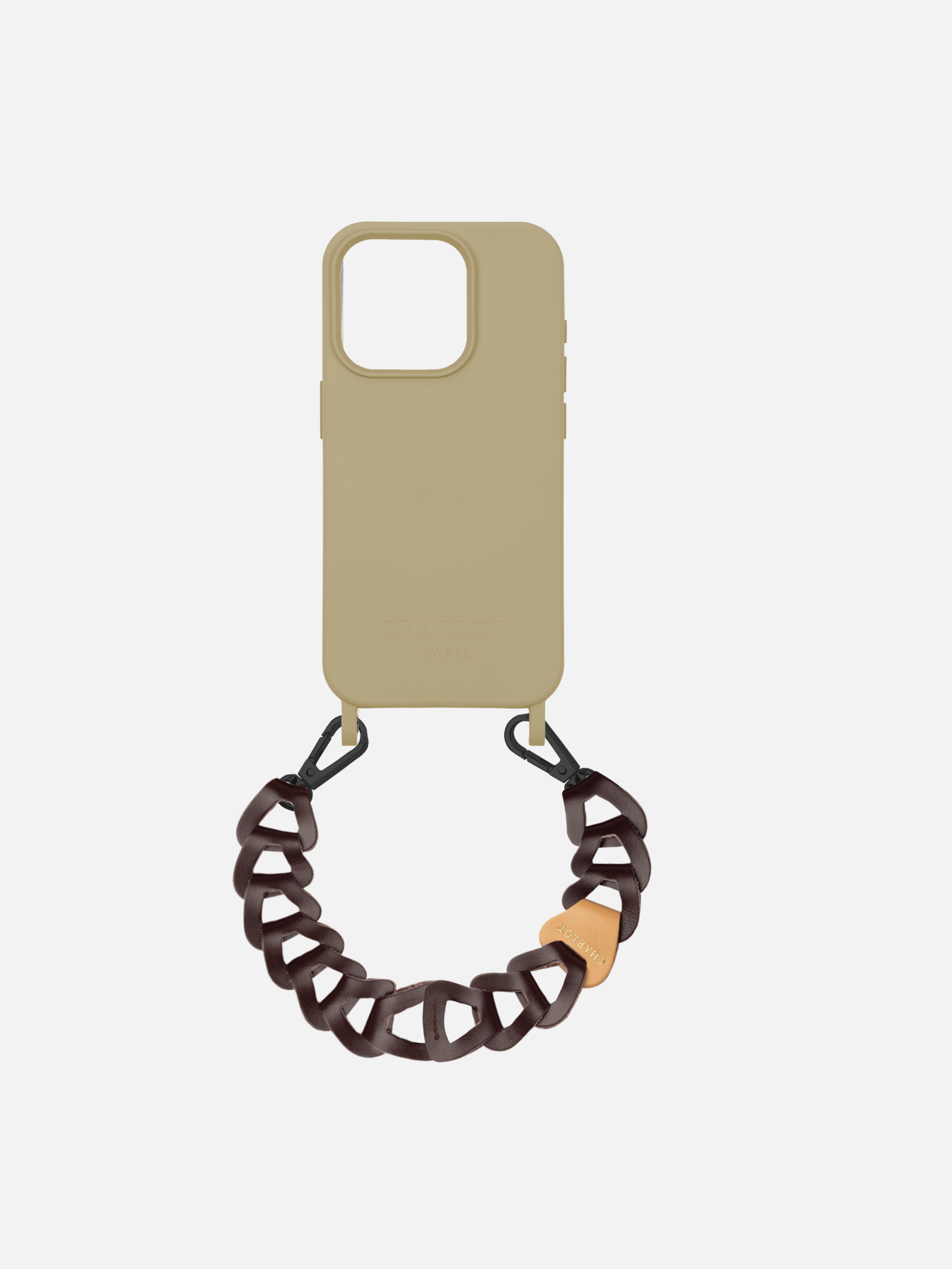 Taupe Shell + Mel Leather Short Aubergine