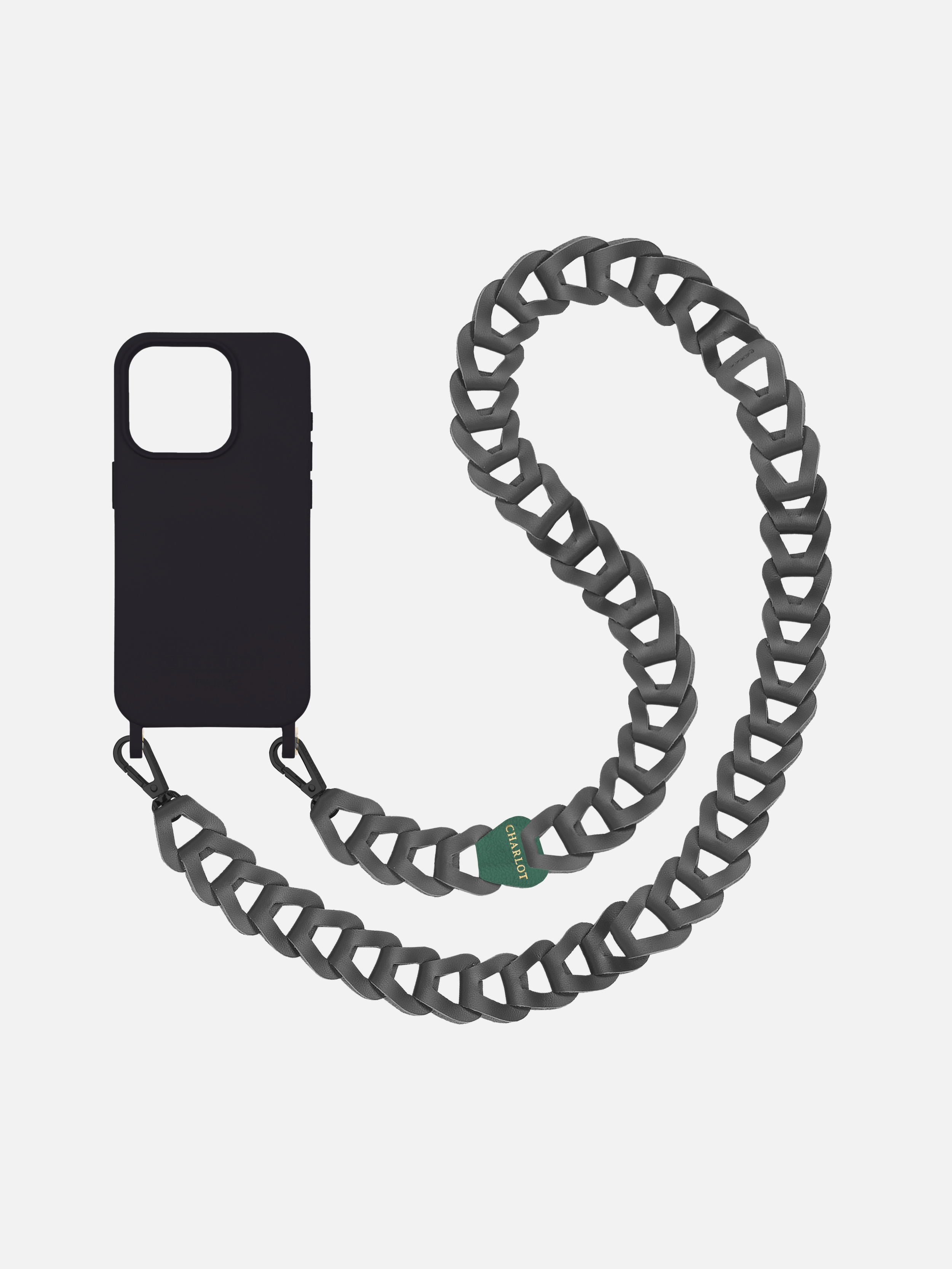 Coque Noir + Mel Cuir Long Bleu Nuit