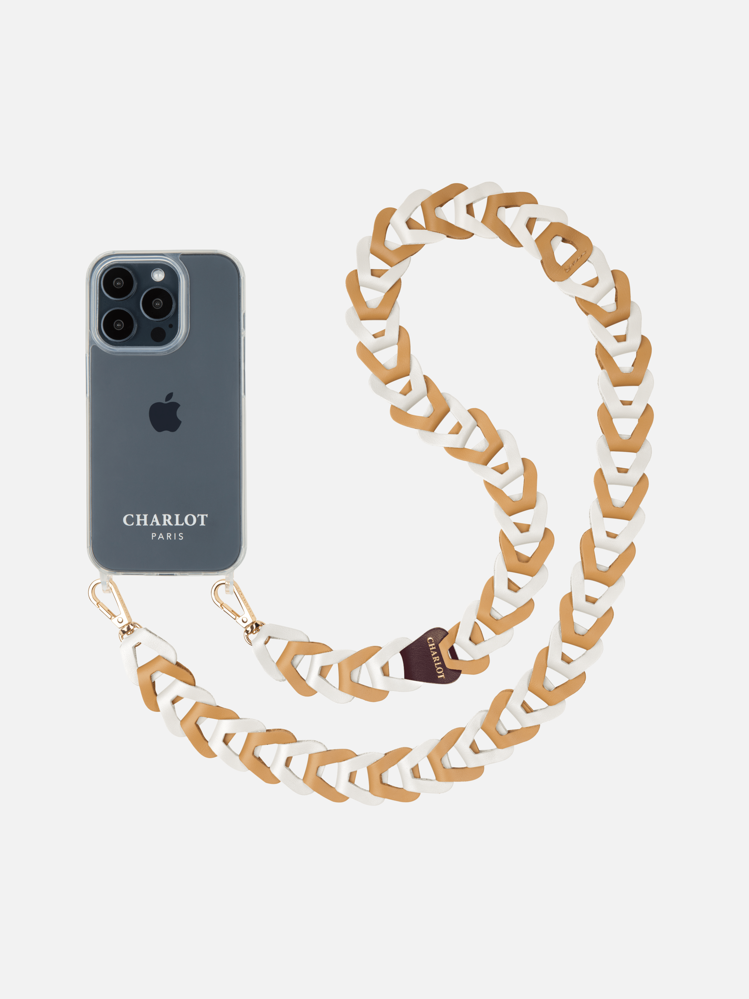 Coque Clear + Mel Cuir Long Cappuccino