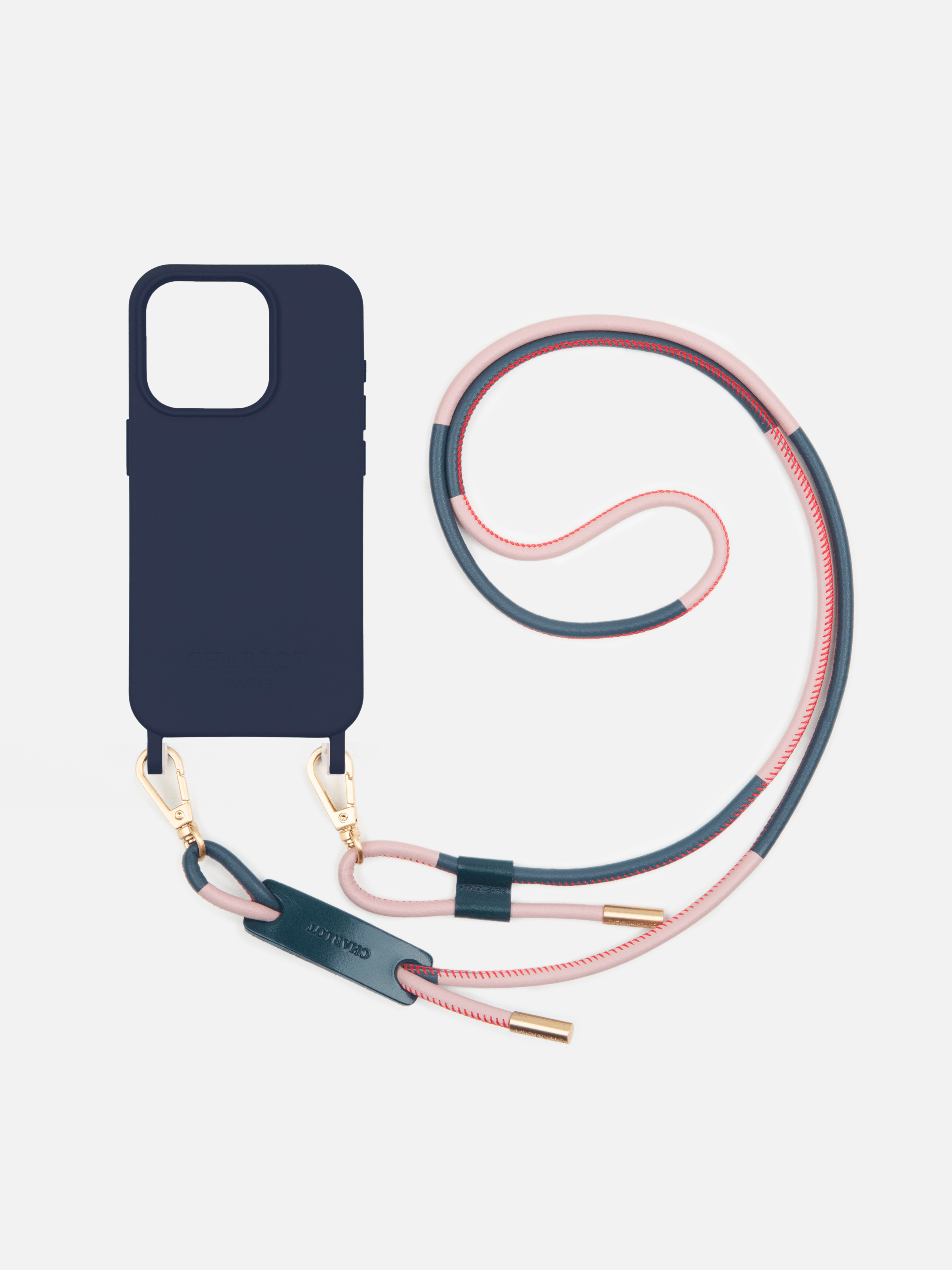 Custodia blu navy + pelle Noga Berry