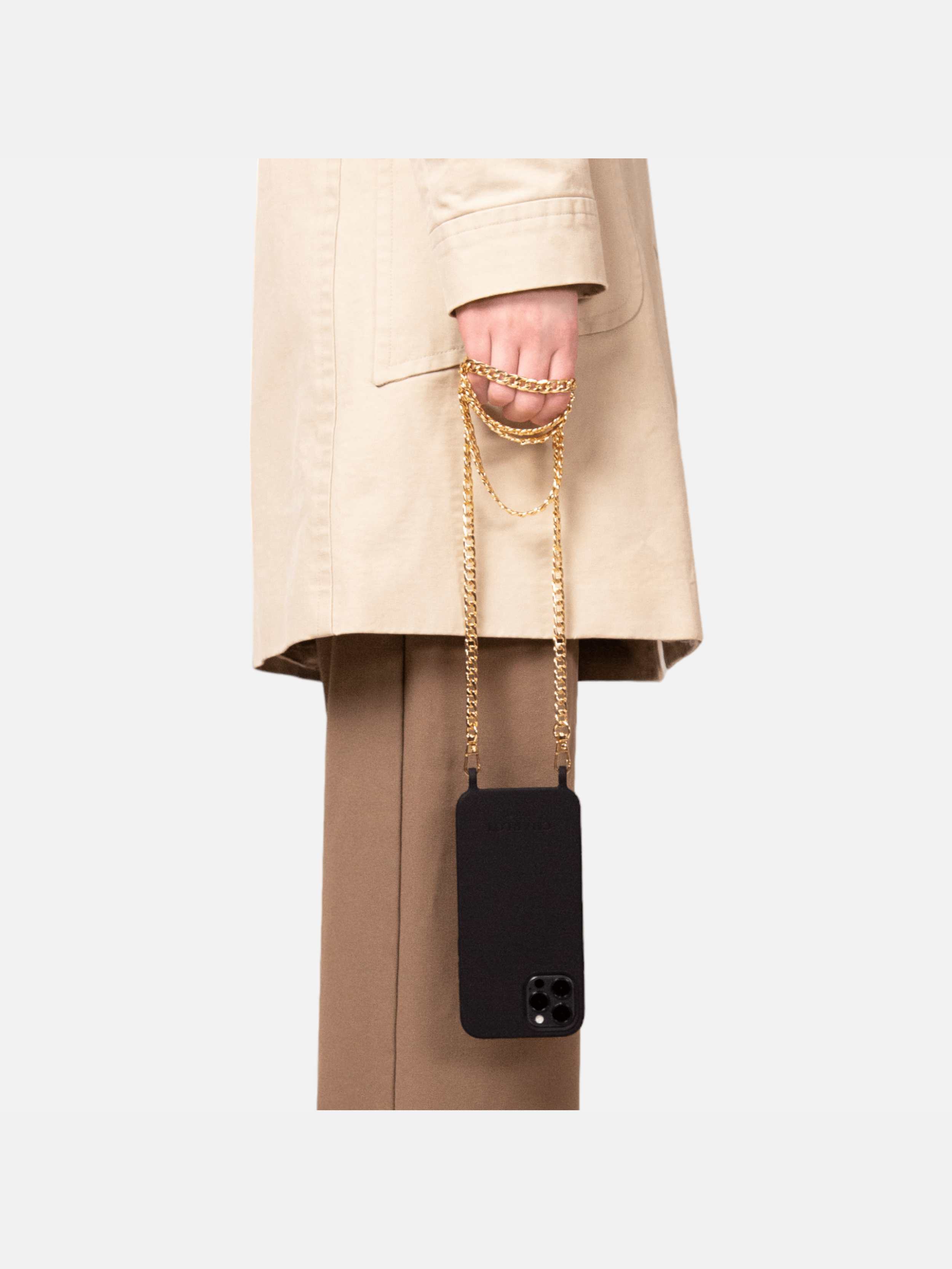 Coque Noire + Chaîne Joy Or