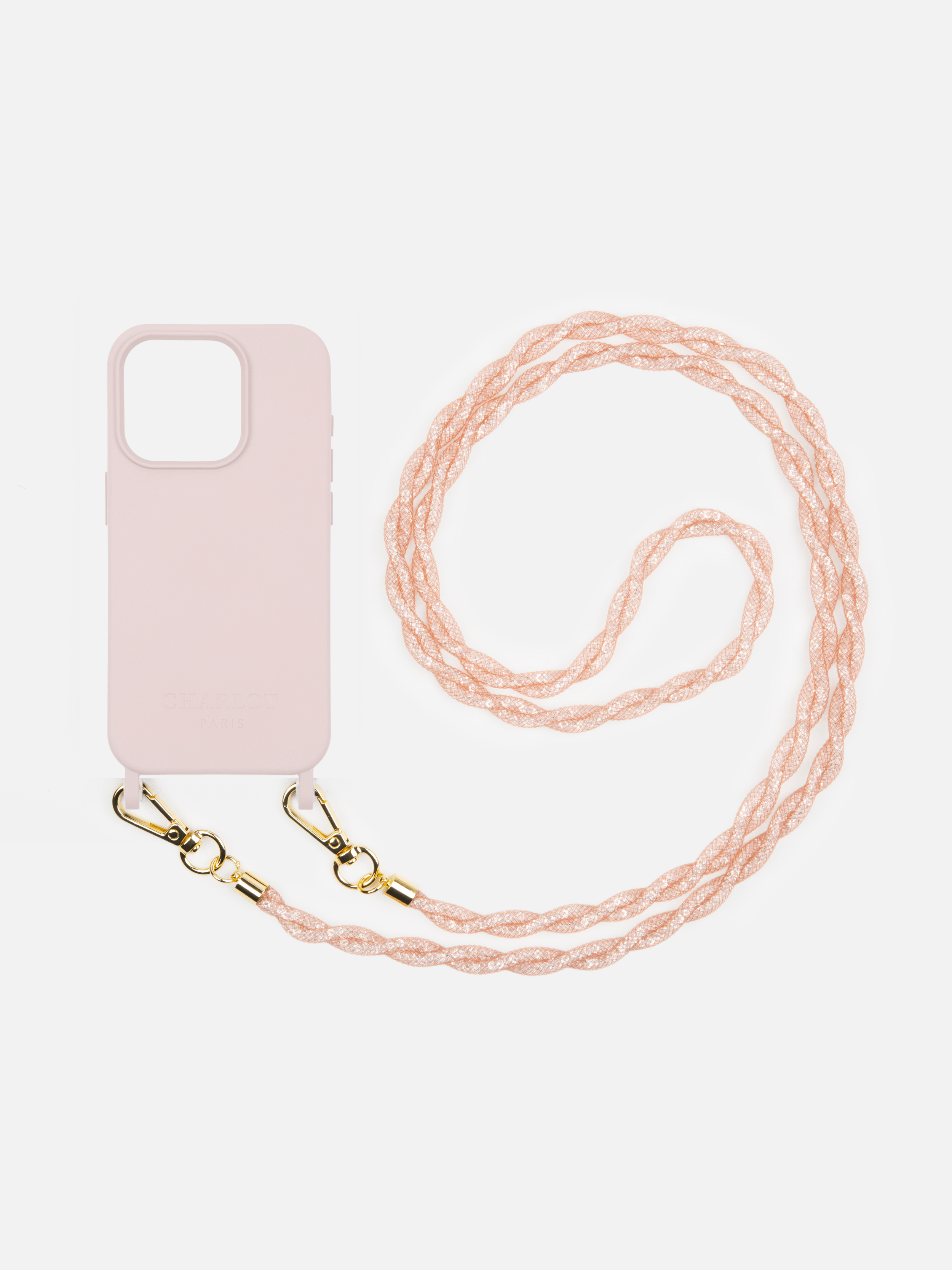 Coque Powder Pink + Mia Strass Rose