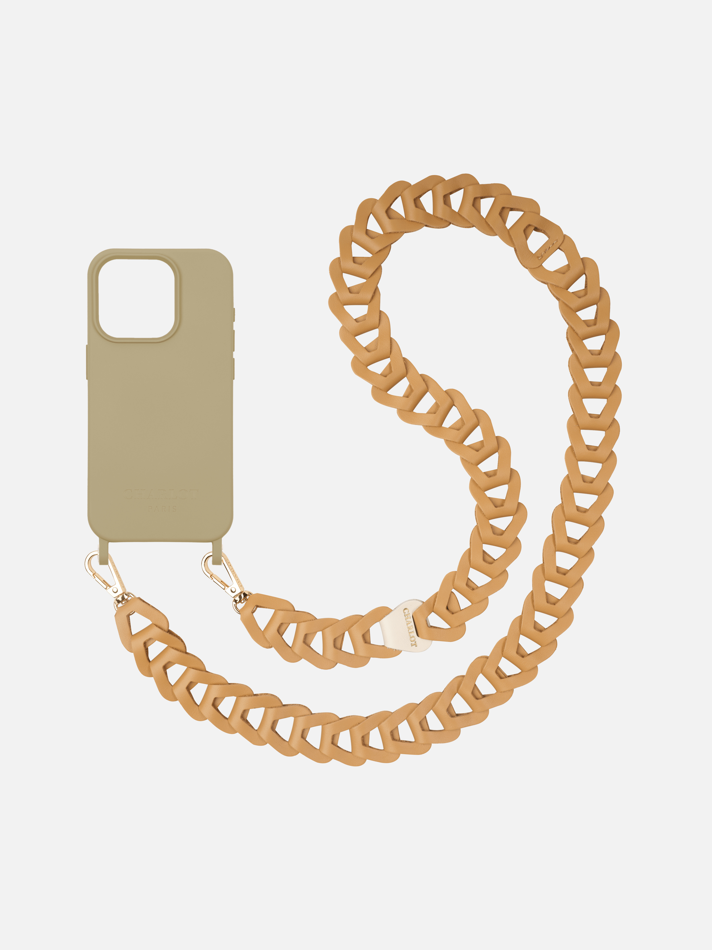 Coque Taupe + Mel Cuir Long Camel