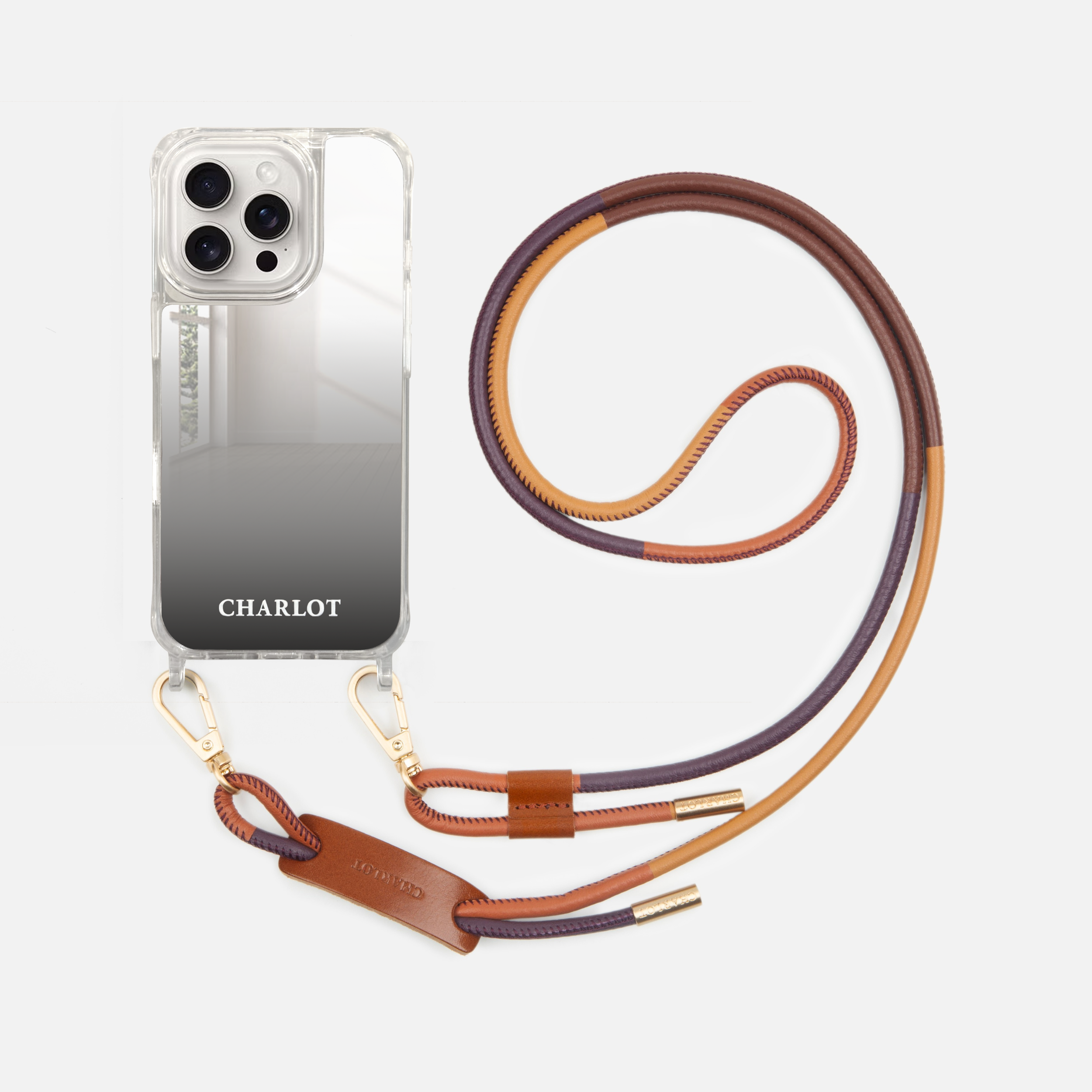 Coque Miroir + Noga Cuir Cognac