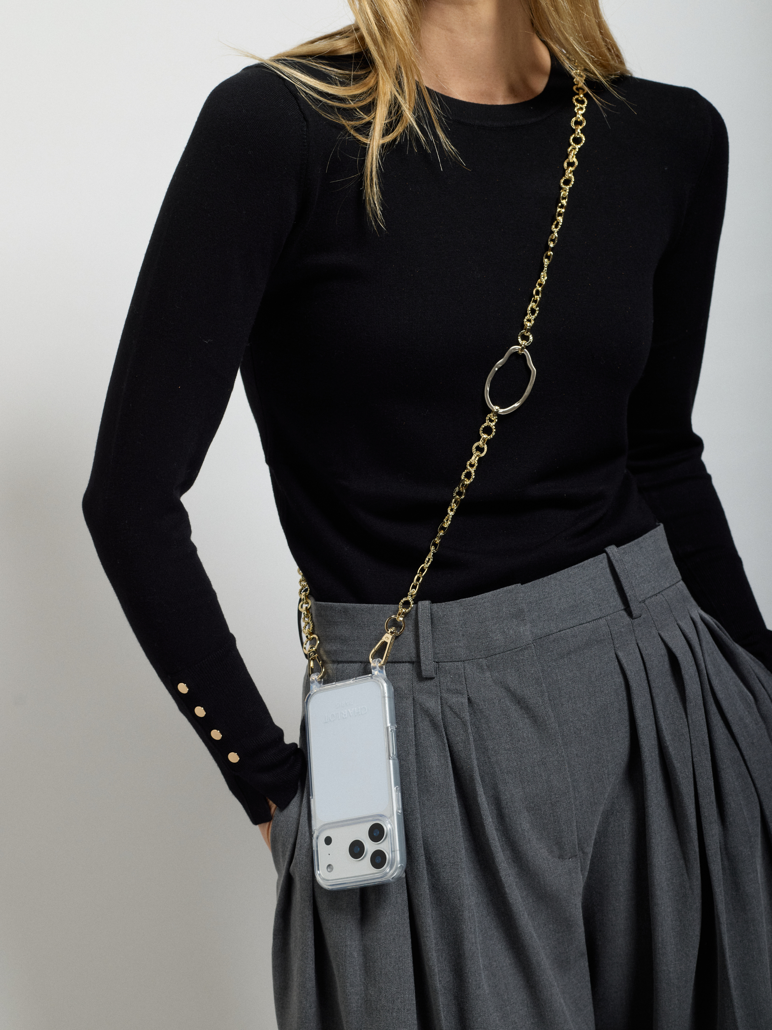 Coque Clear + Chaîne Dalia Or