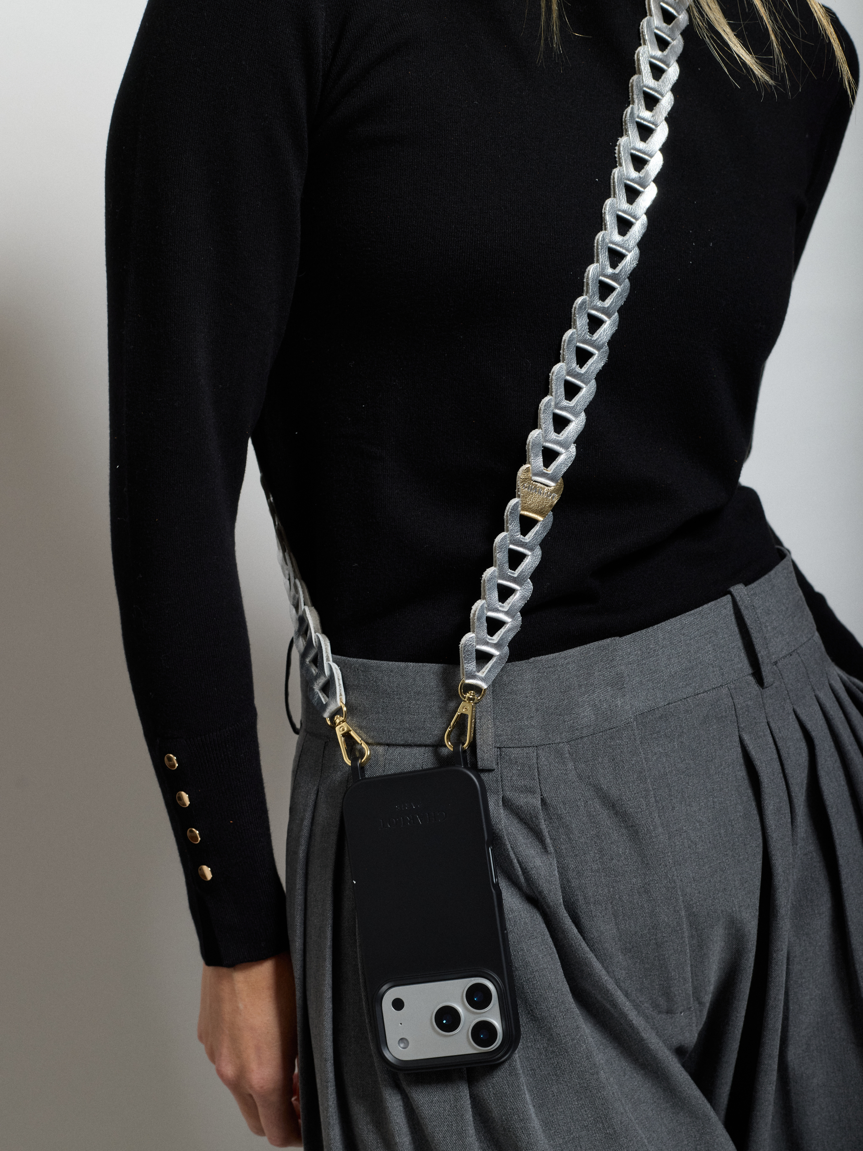 Bandoulières Mel Cuir Irisé Long