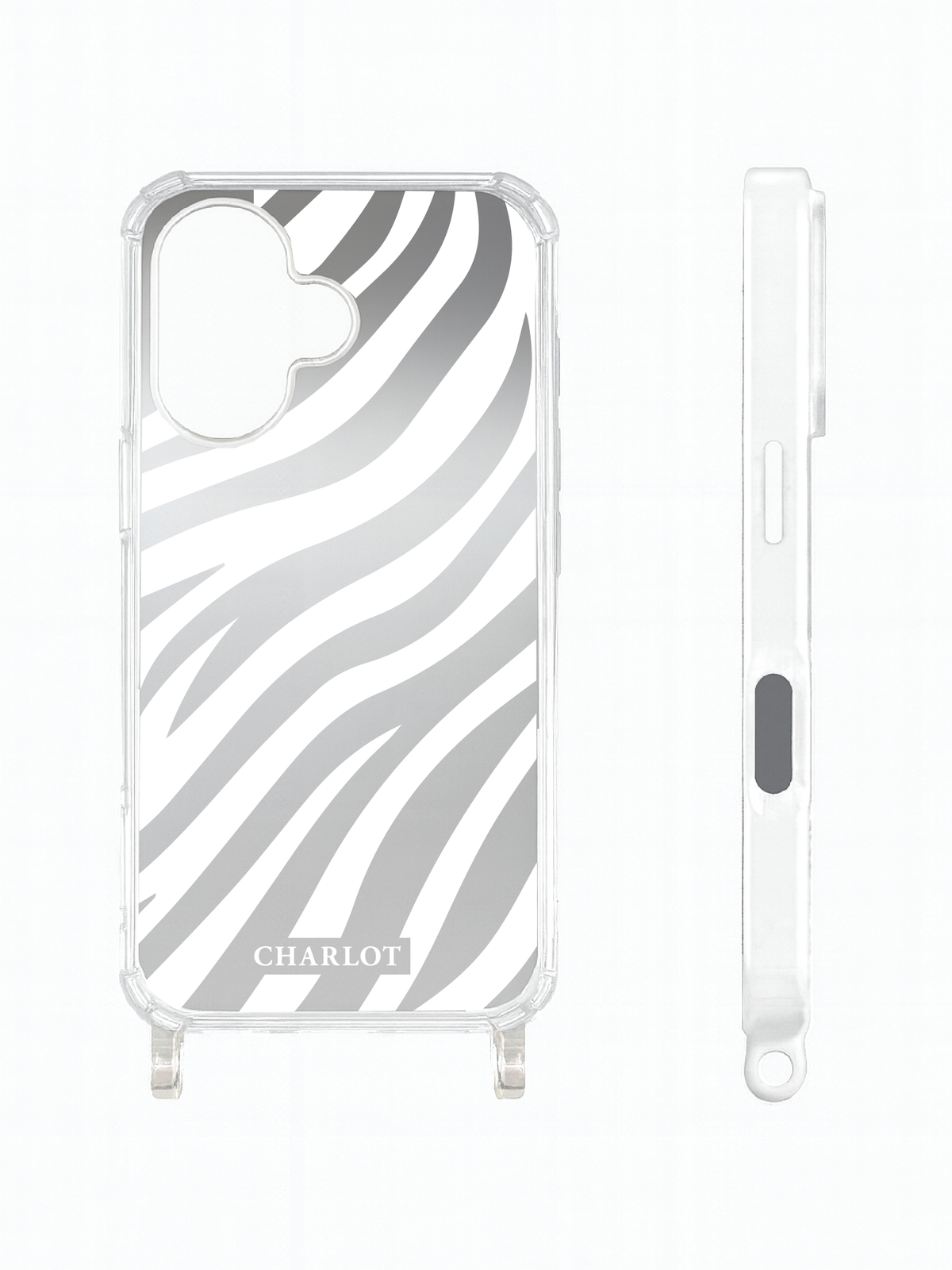 Coque Cordon Miroir Zèbre Magsafe iPhone