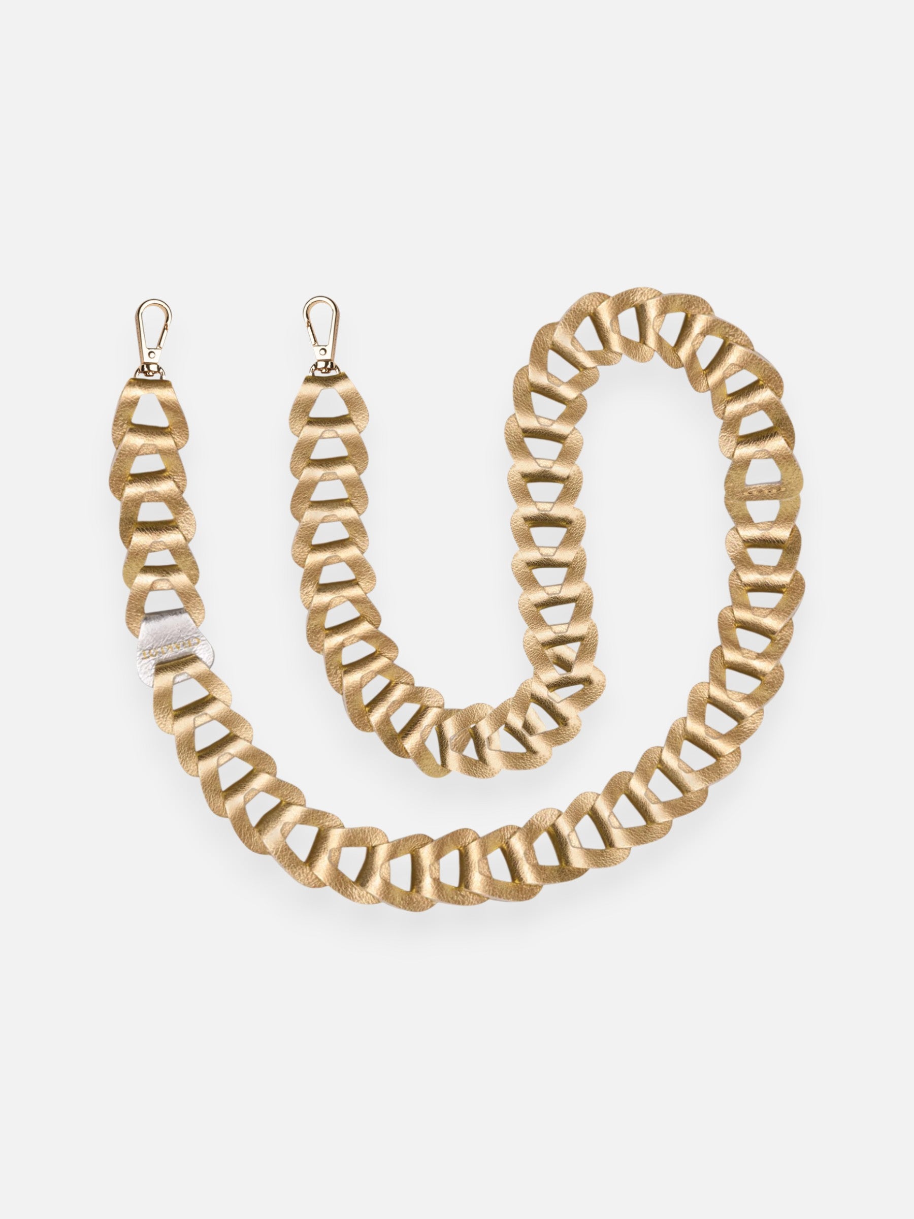 Coque Taupe + Mel Cuir Long Irisé Or