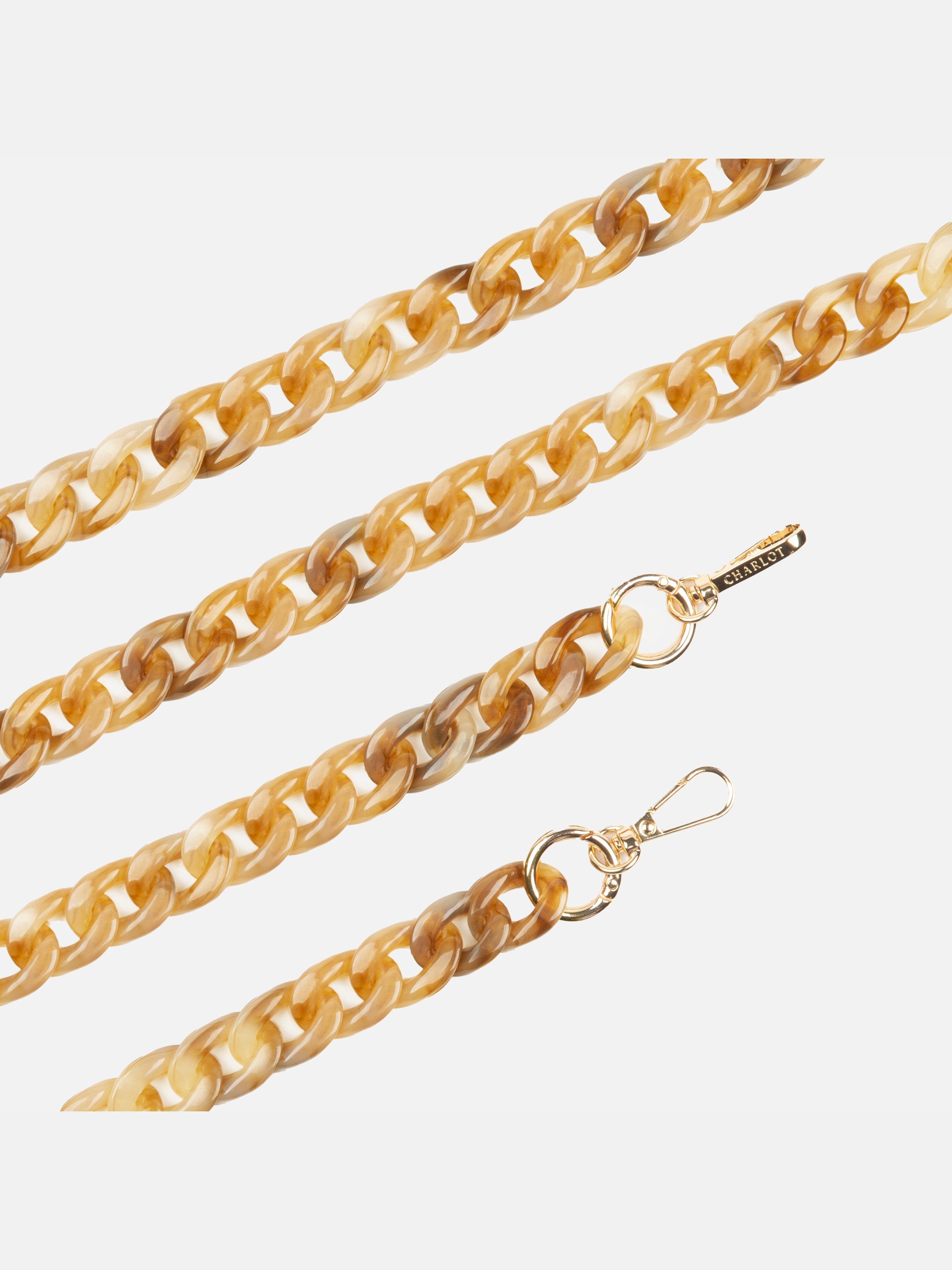 Coque Clear + Chaîne Ella Fine Noisette