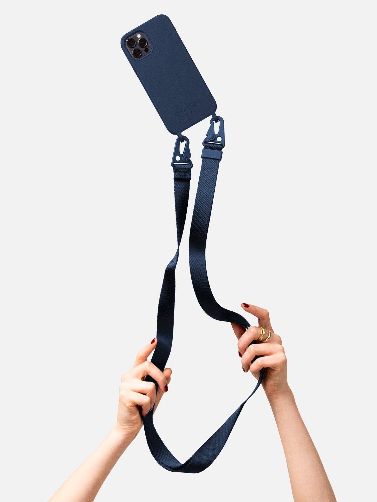 Coque Silicone Navy Blue + Lanière