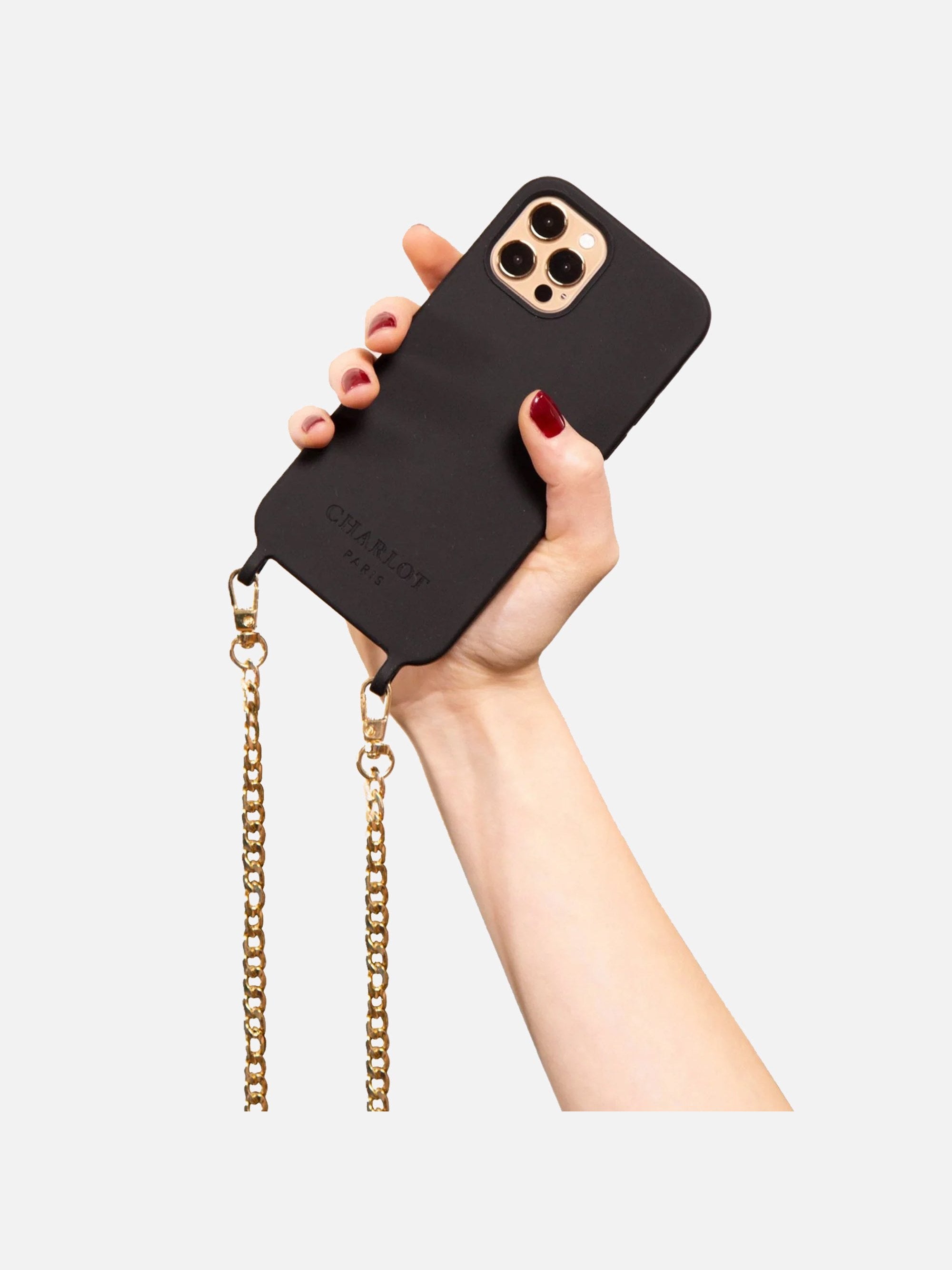 Coque Noire + Chaîne Joy Or