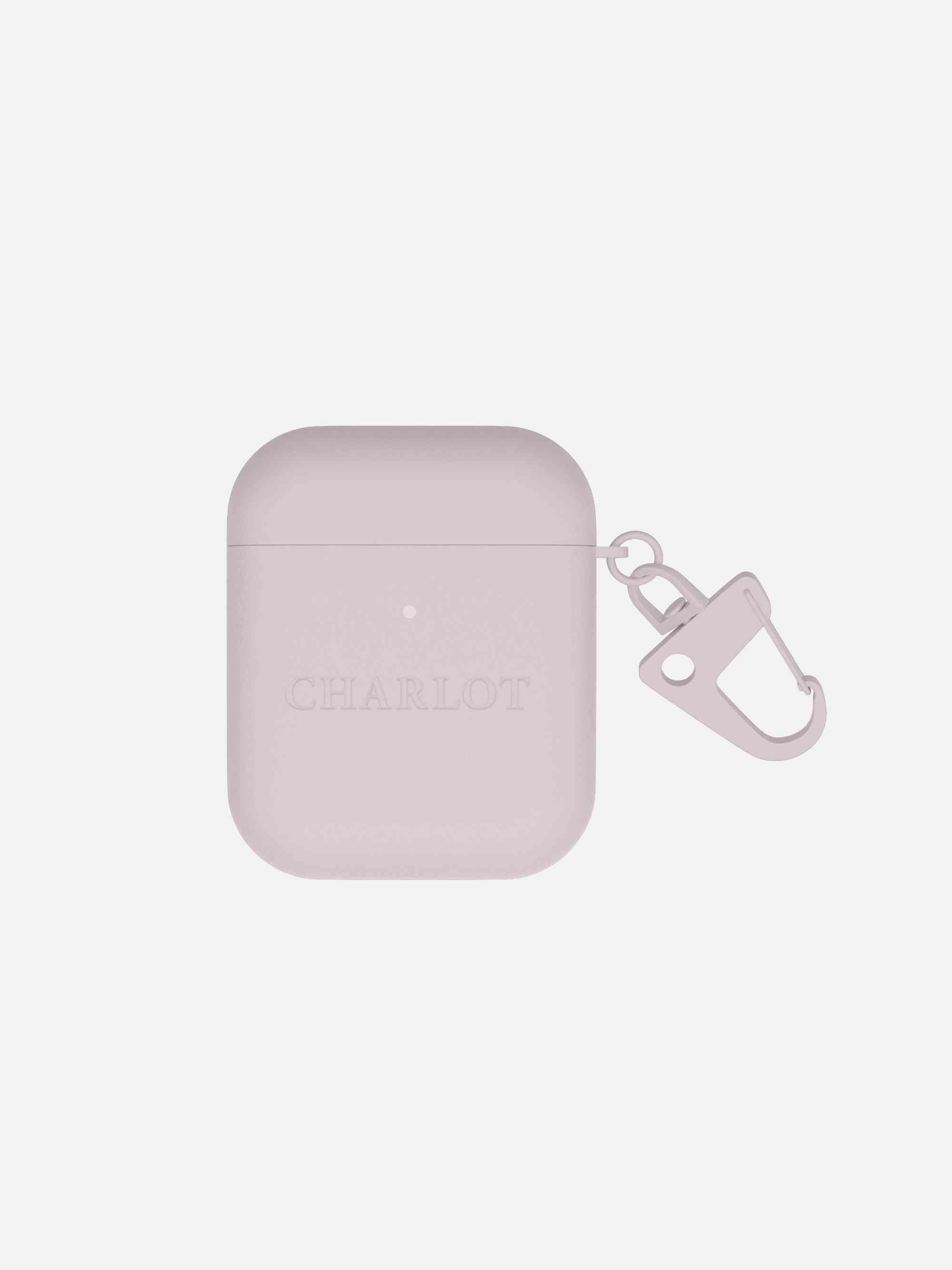 Custodia per AirPods in silicone rosa cipria (1a e 2a generazione)