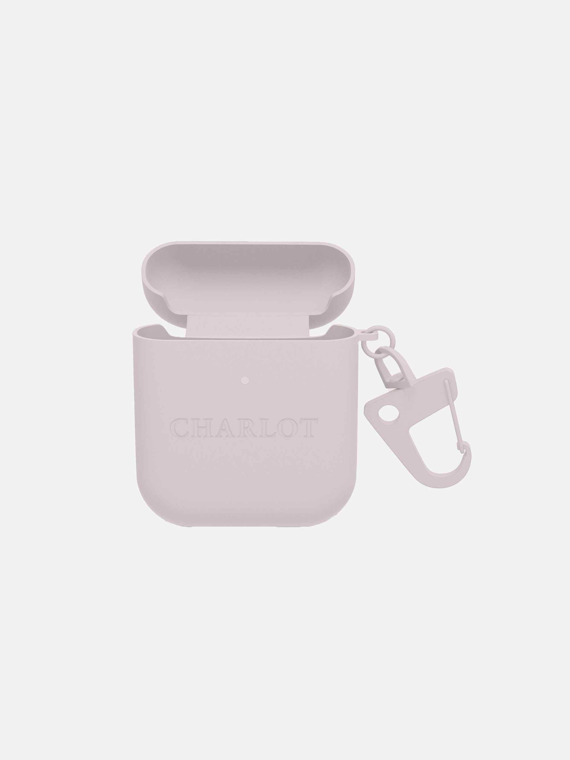 Custodia per AirPods in silicone rosa cipria (1a e 2a generazione)