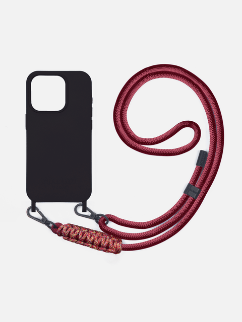 Coque MagSafe Noir + Cordon Elie Cherry