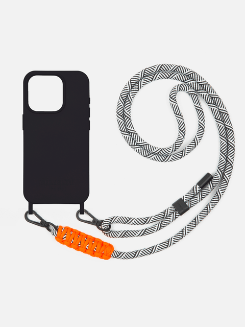Coque MagSafe Noir + Cordon Elie Zèbre