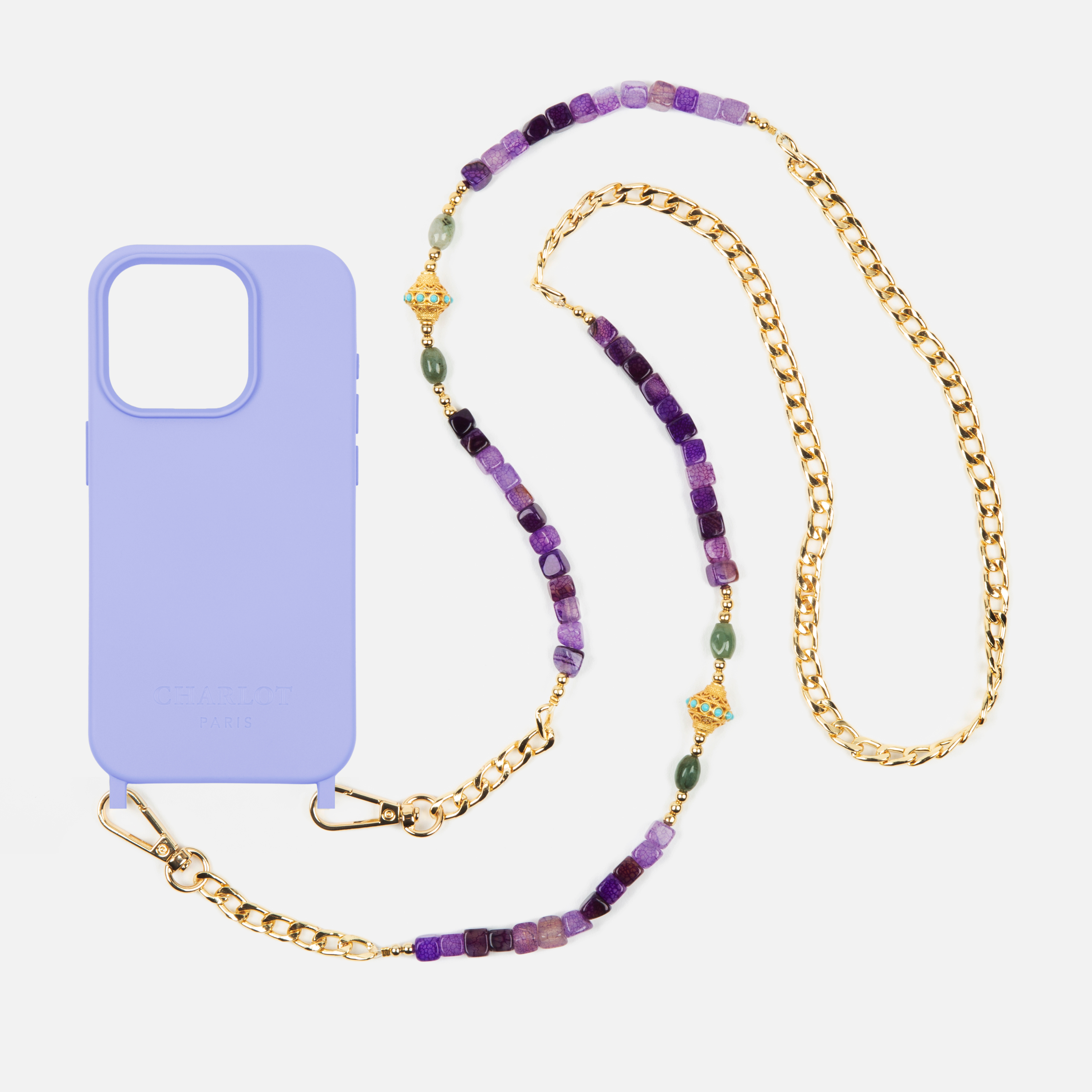 Conchiglia di lavanda + catena per collana JUHU Iris