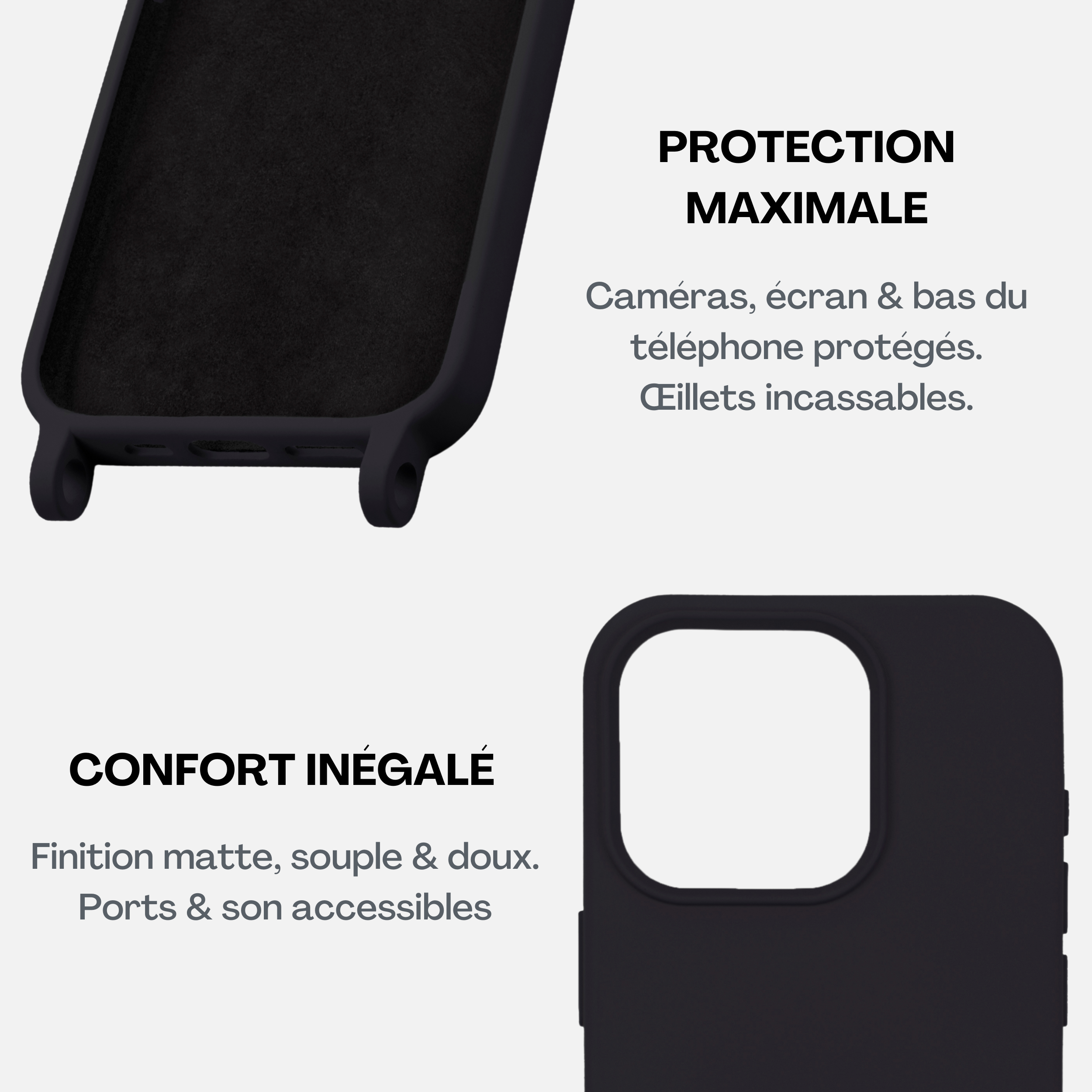 Black silicone case