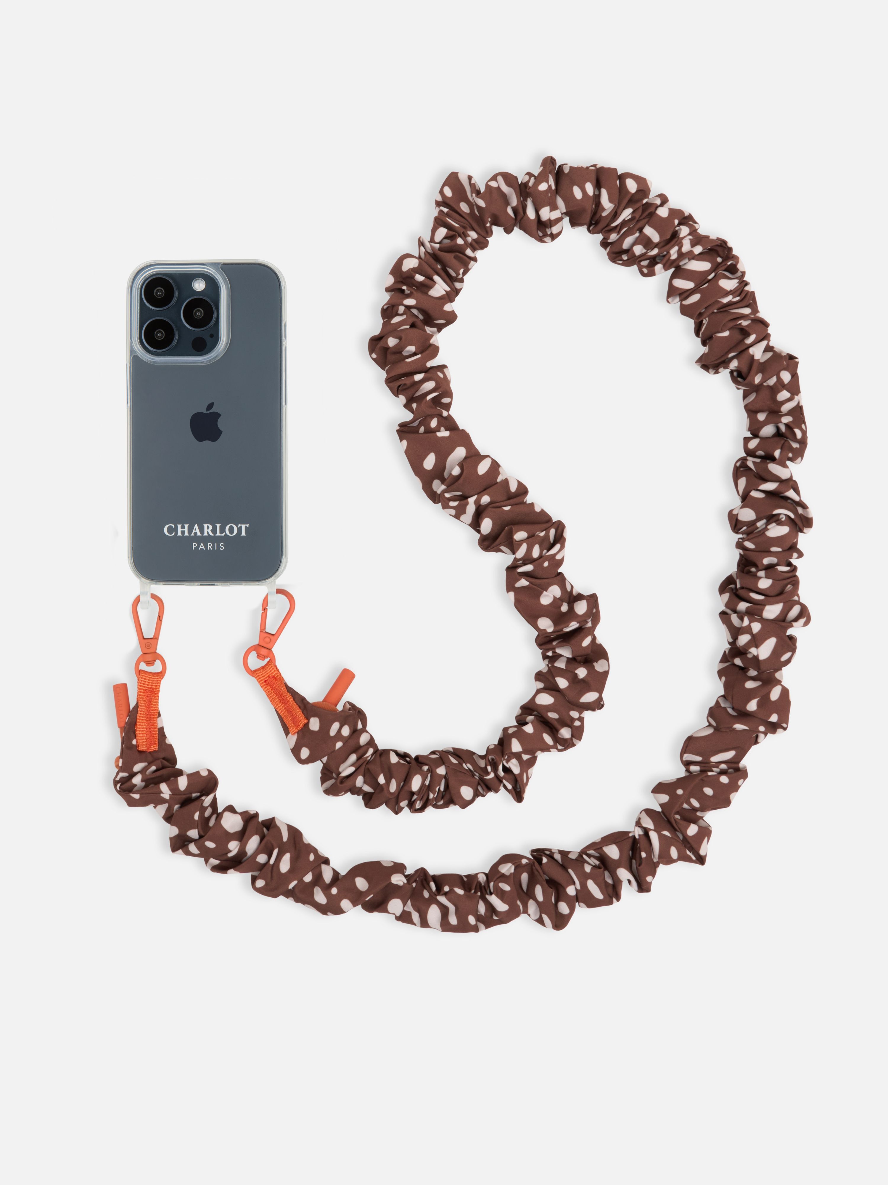 Coque Clear + Bandoulière Scrunchie Bambie