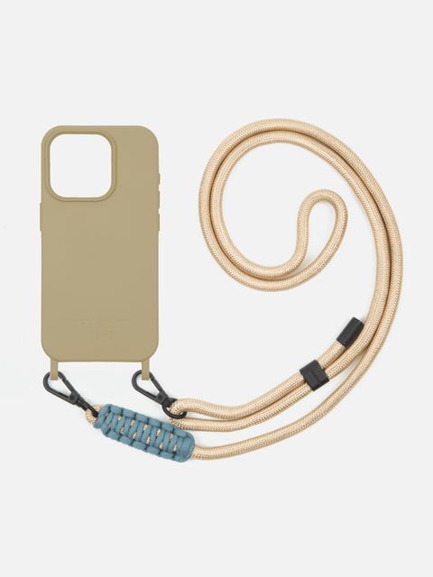 Coque MagSafe Taupe + Cordon Elie Sable