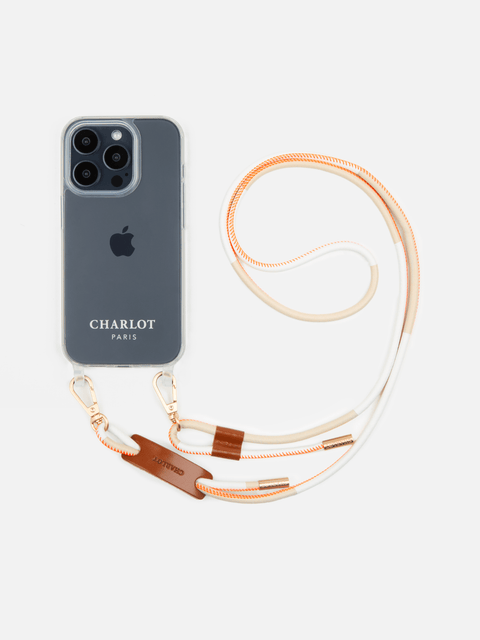 Coque Clear + Noga Cuir Ginger