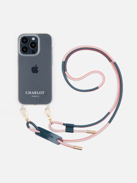 Coque Clear + Noga Cuir Berry