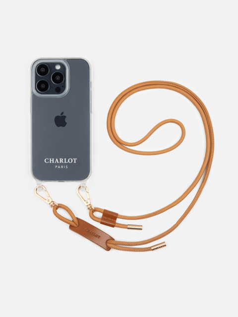 Coque Clear + Noga Cuir Honey