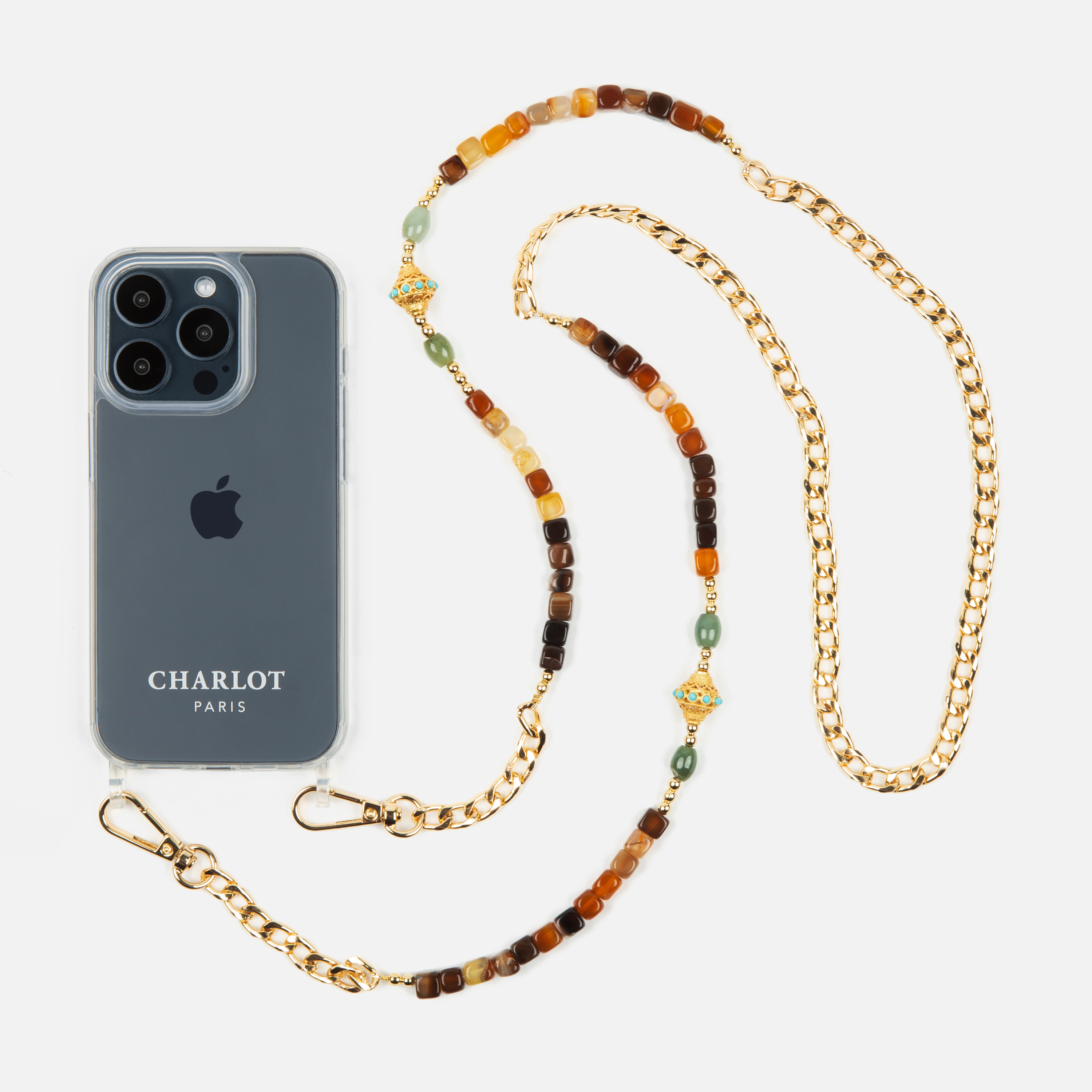 Coque Clear + Chaîne Collier JUHU Terra