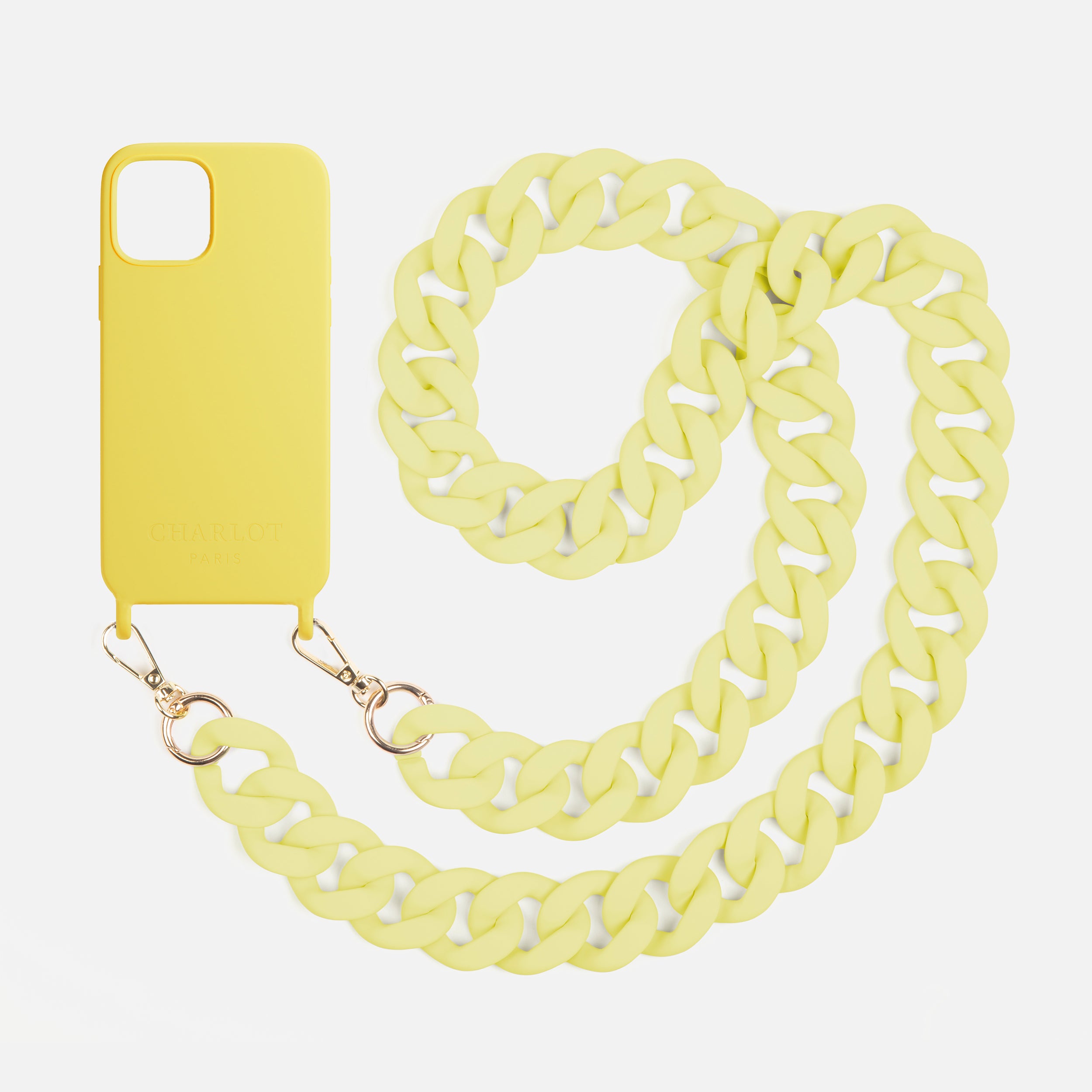 Lemon Silicone Case + Acrylic Chain