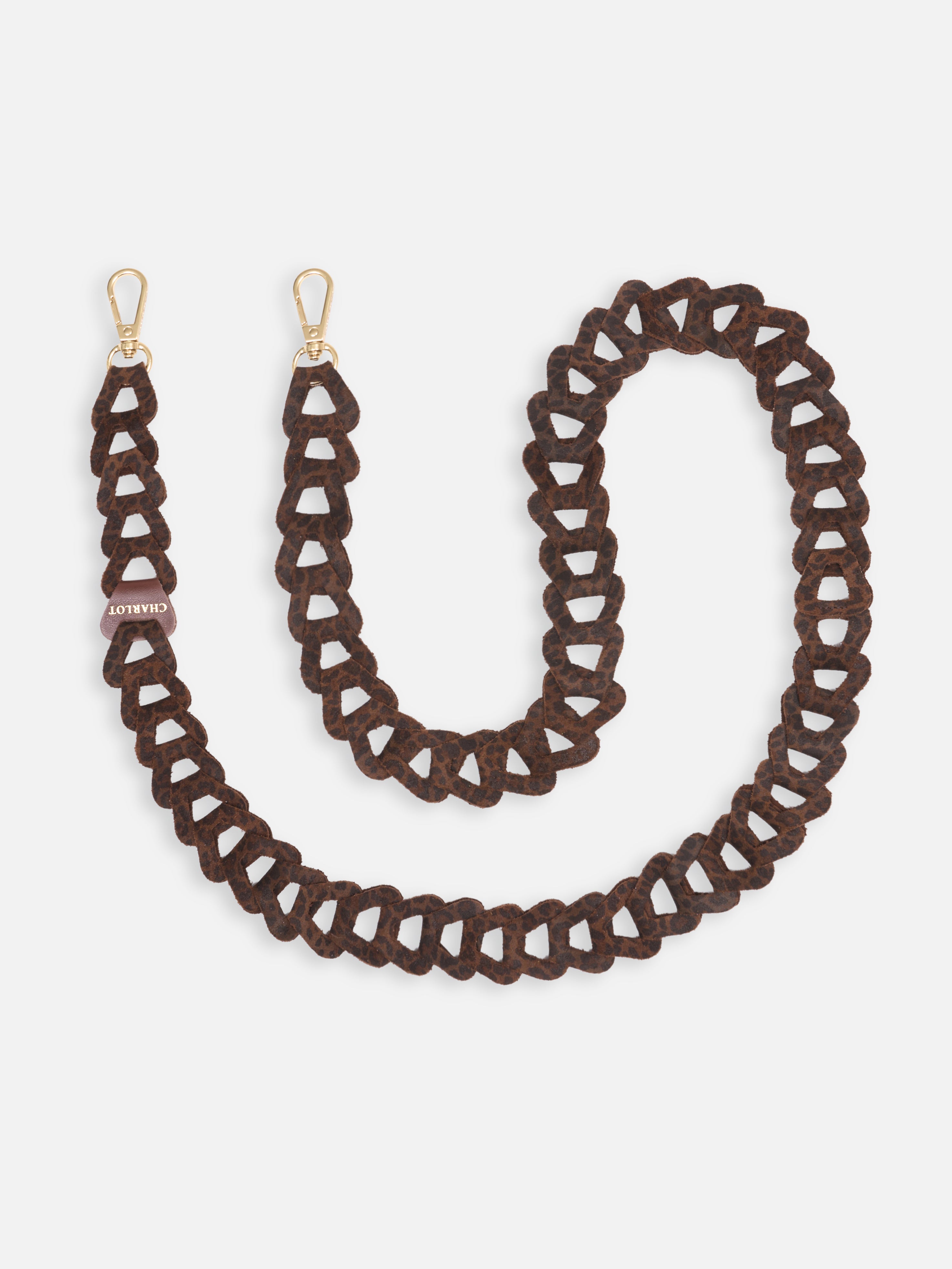 Coque Chocolat + Mel Cuir Long Léopard Foncé