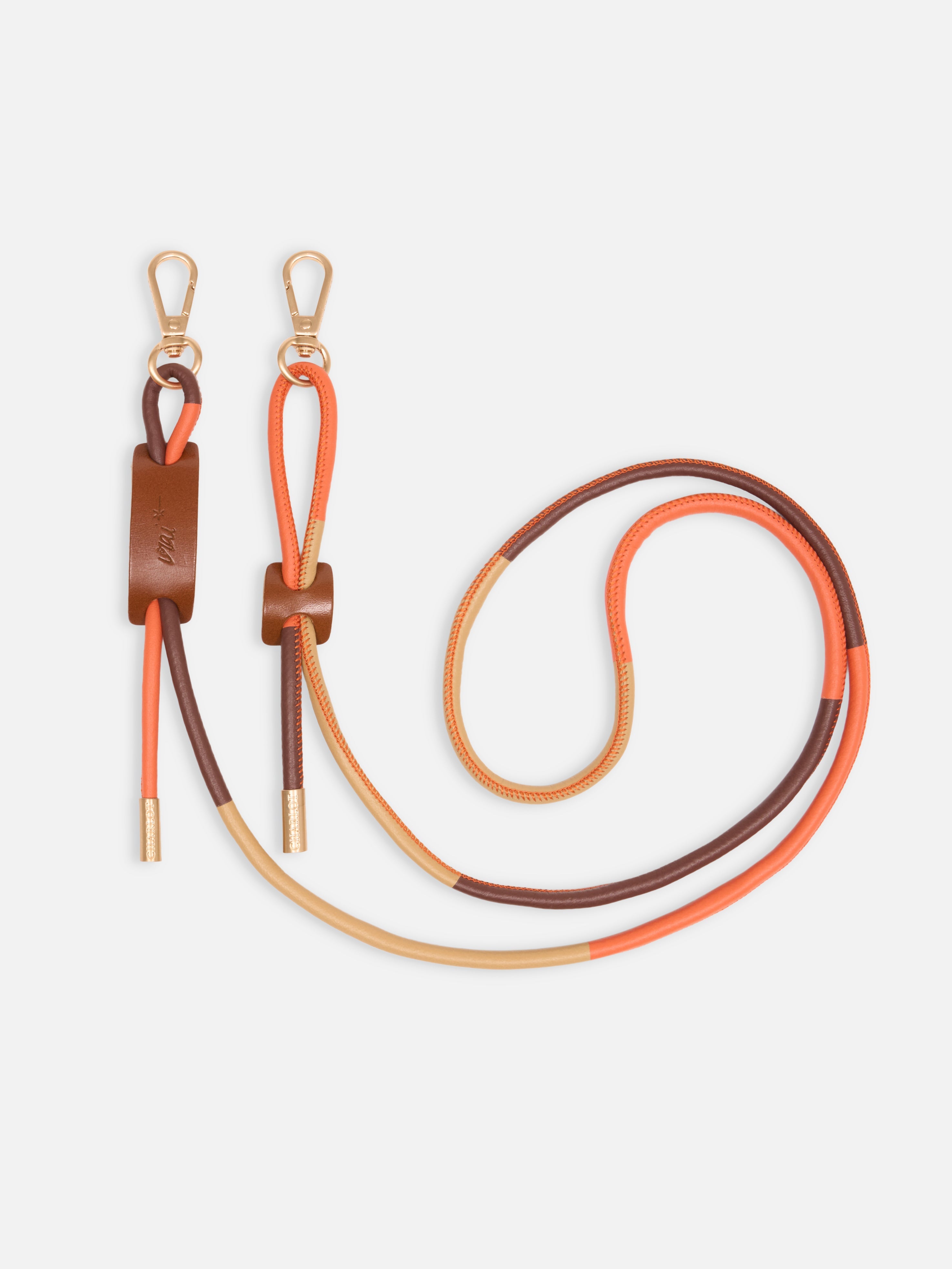 Cordon Noga VRAI x CHARLOT - Cuir Pumpkin