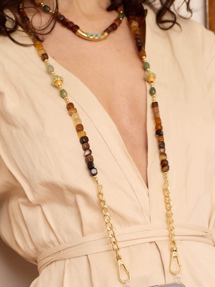 Coque Clear + Chaîne Collier JUHU Terra