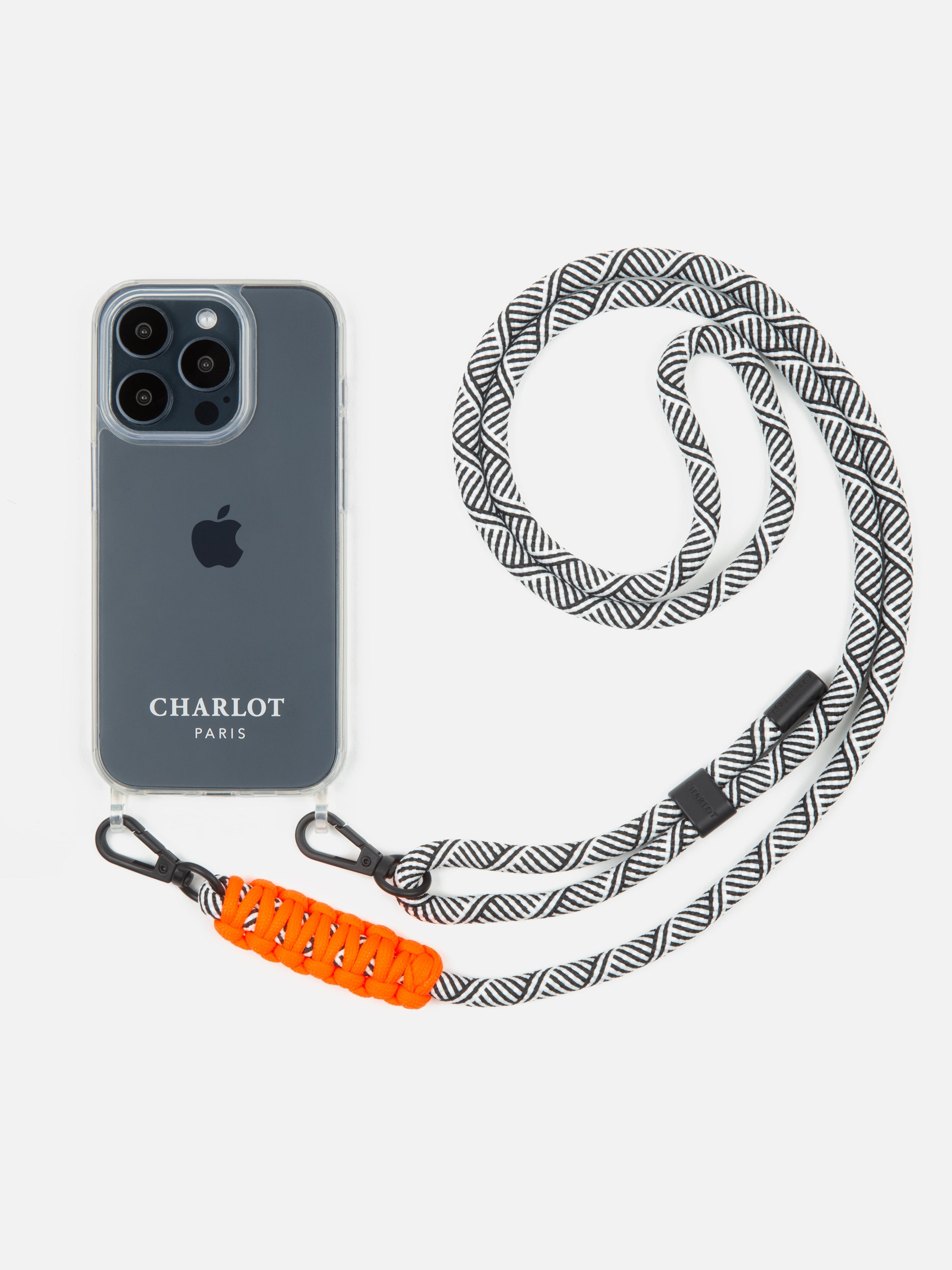 Coque Clear + Cordon Elie Zèbre