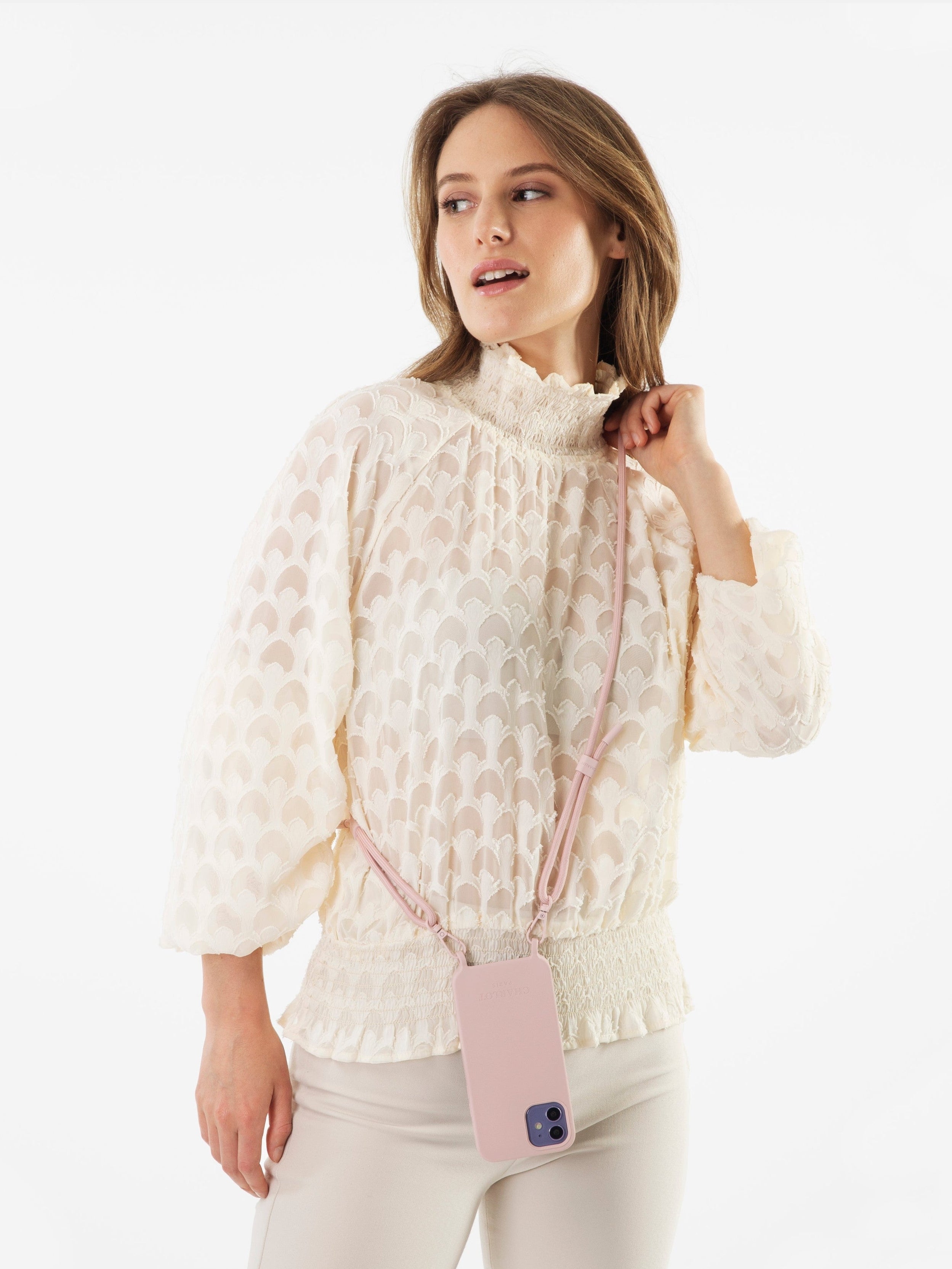 Coque + Cordon Powder Pink