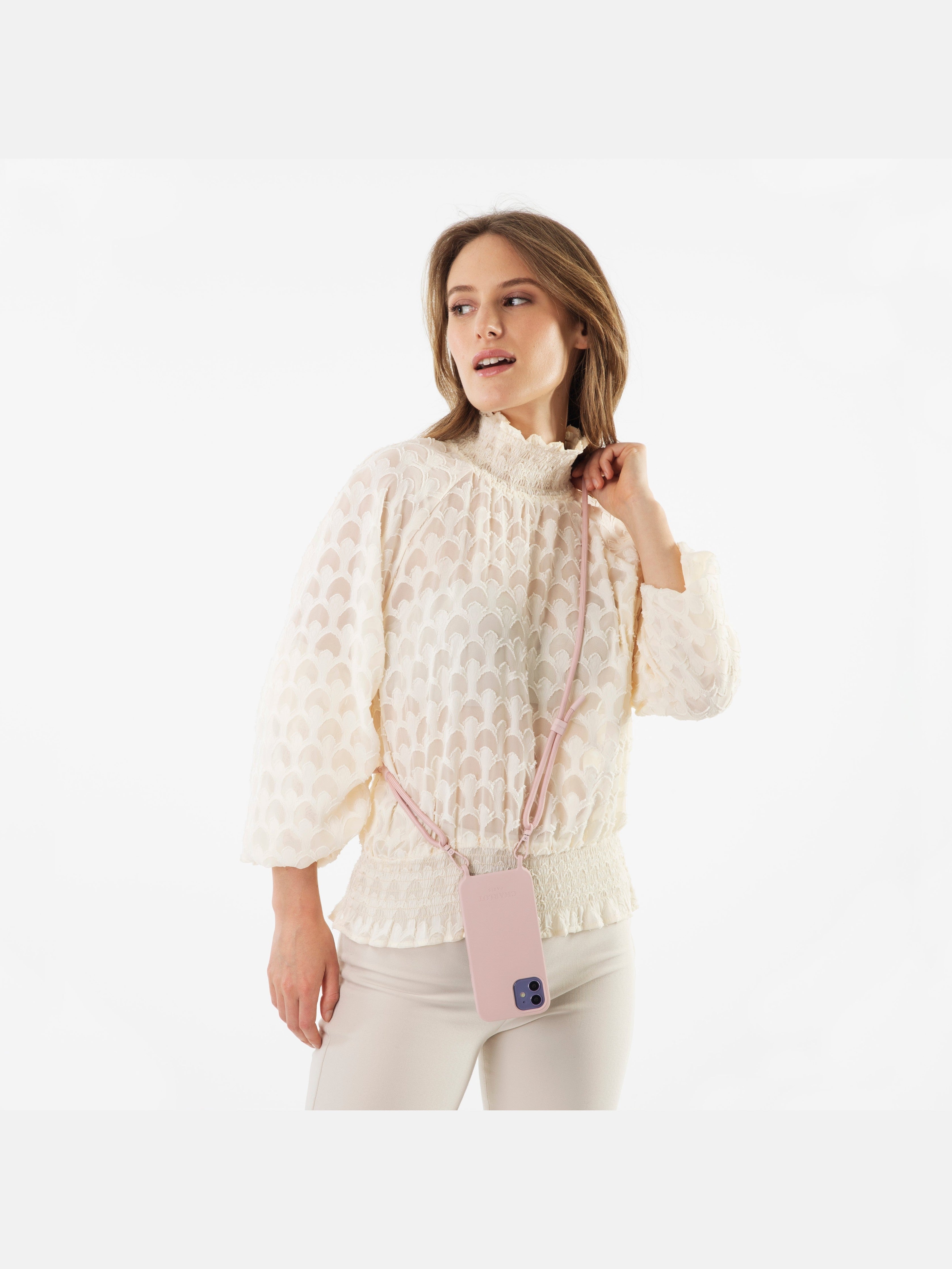 Coque + Cordon Powder Pink
