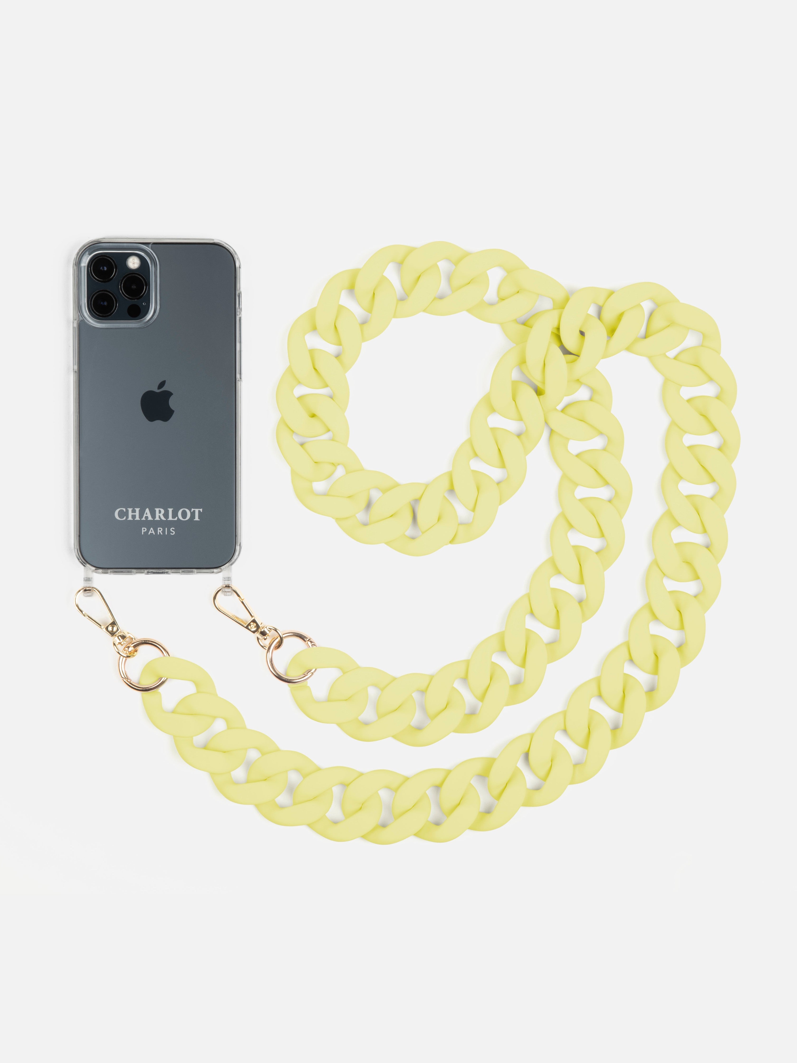 Coque Clear + Chaîne Ella Lemon