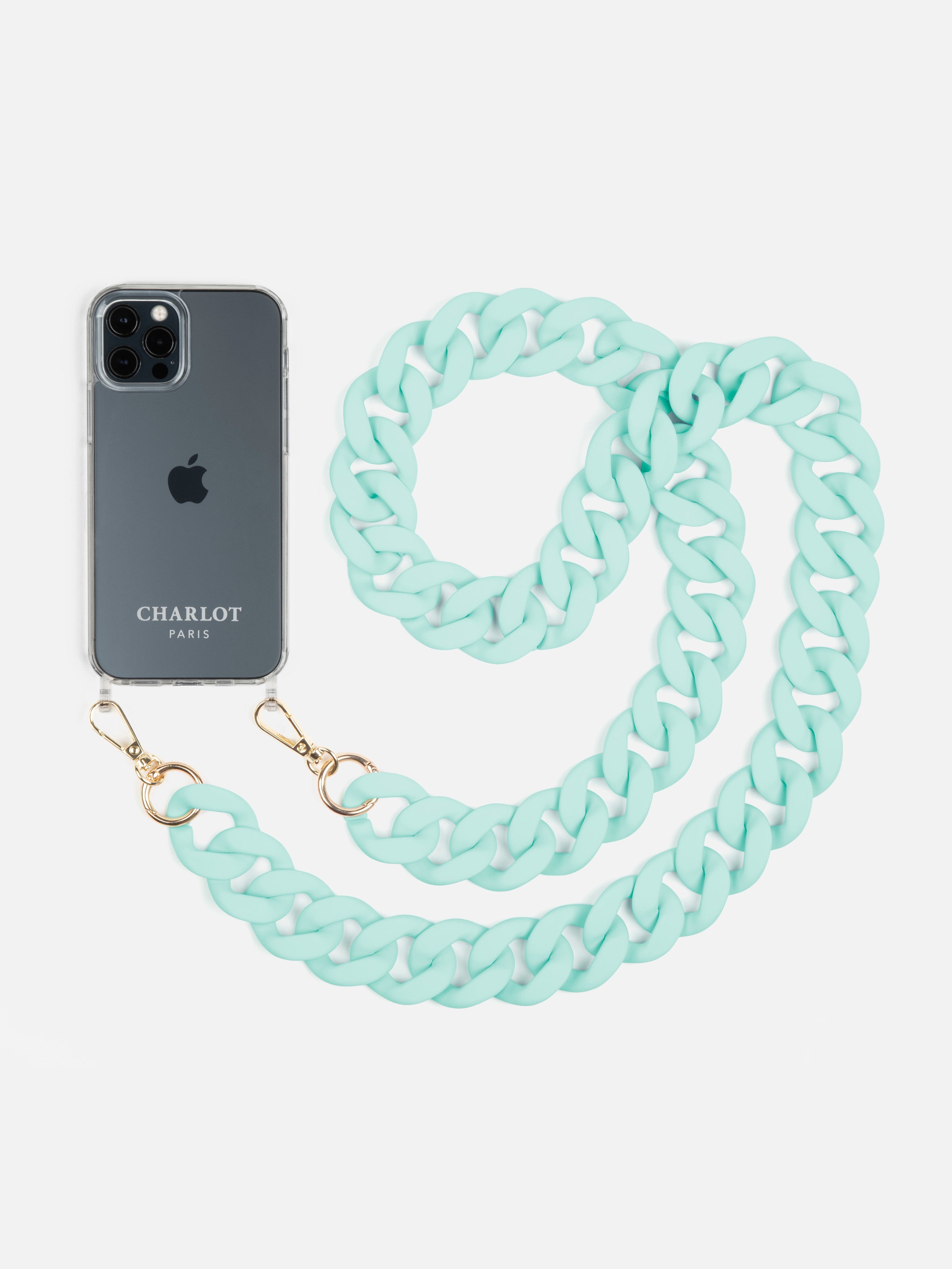 Coque Clear + Chaîne Ella Mint