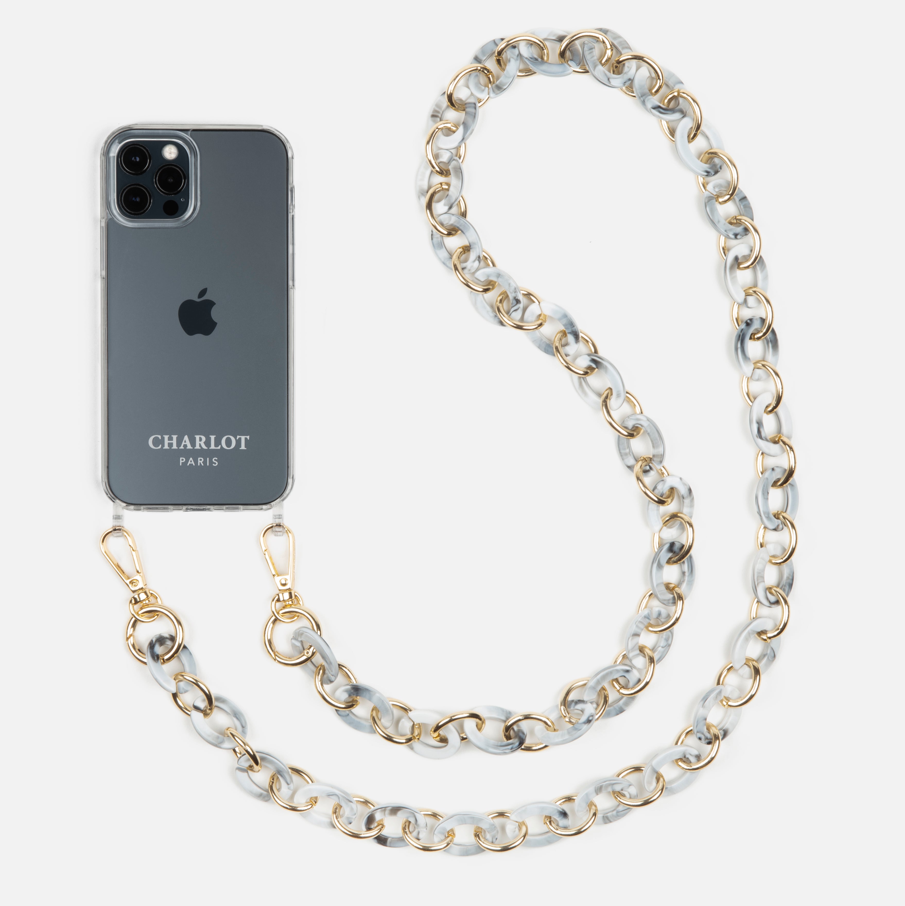 Clear Case + Ora Marble Chain