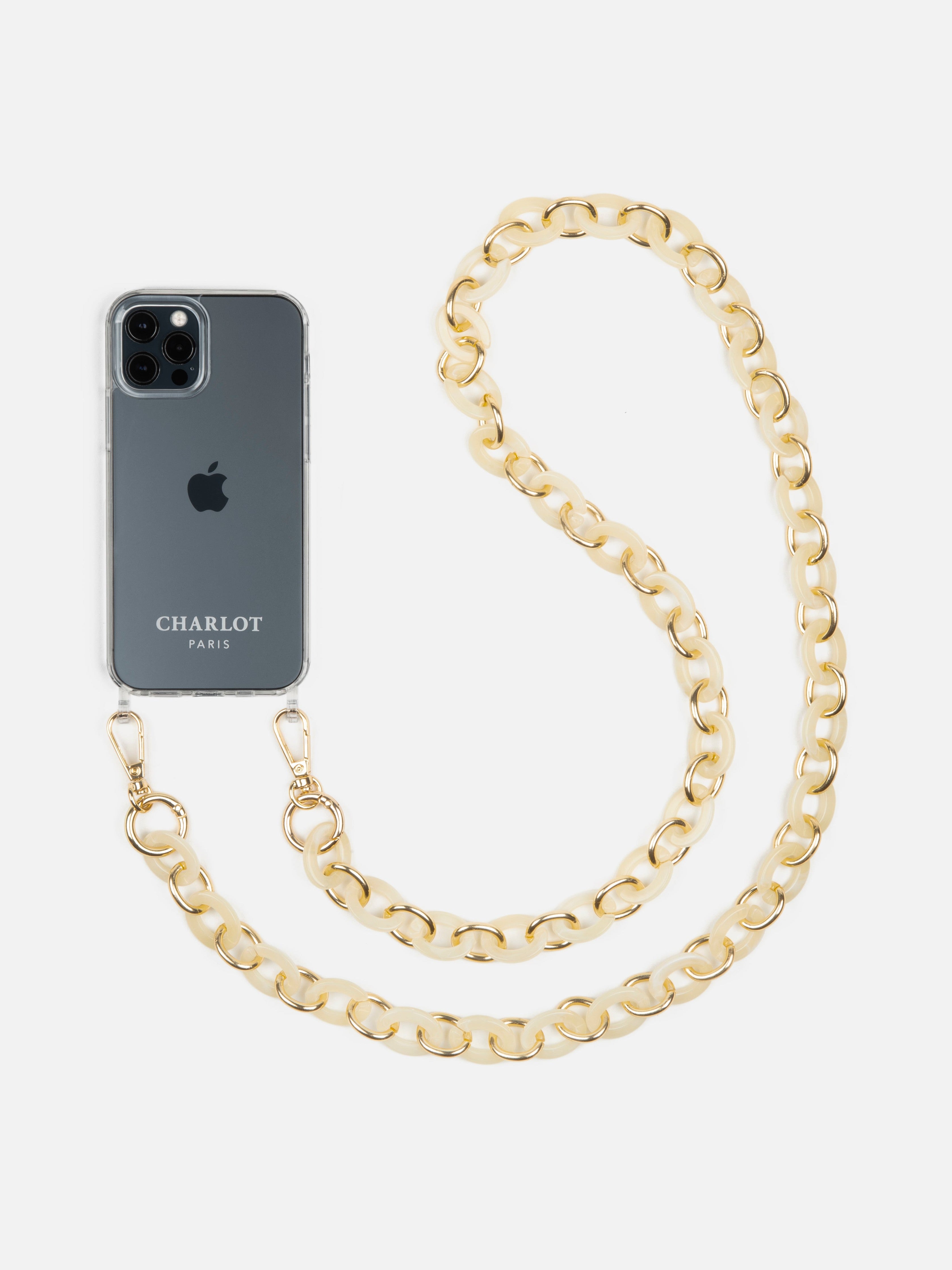 Coque Clear + Chaîne Ora Ivoire