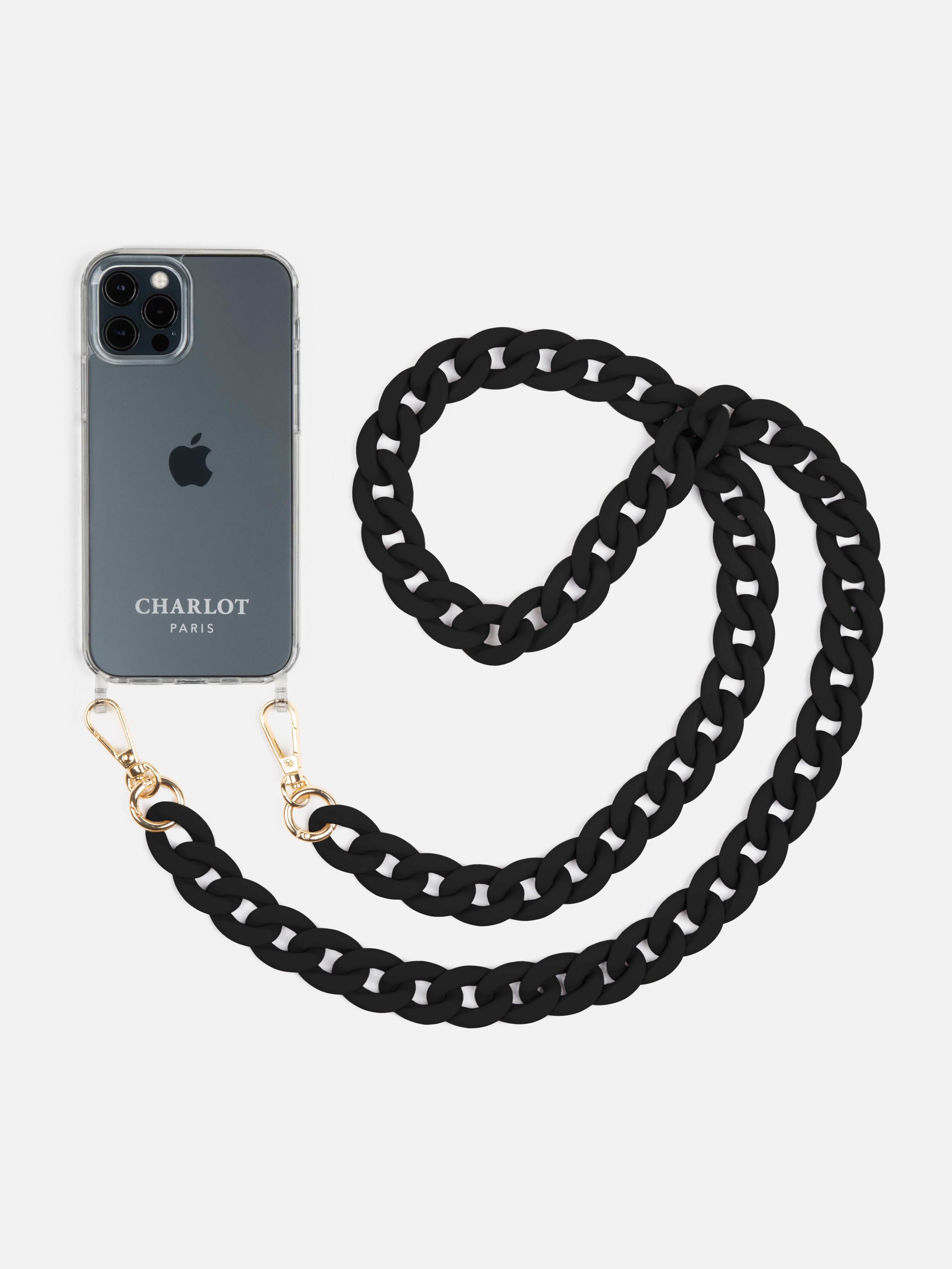 Coque Clear + Chaîne Ella Fine Noire