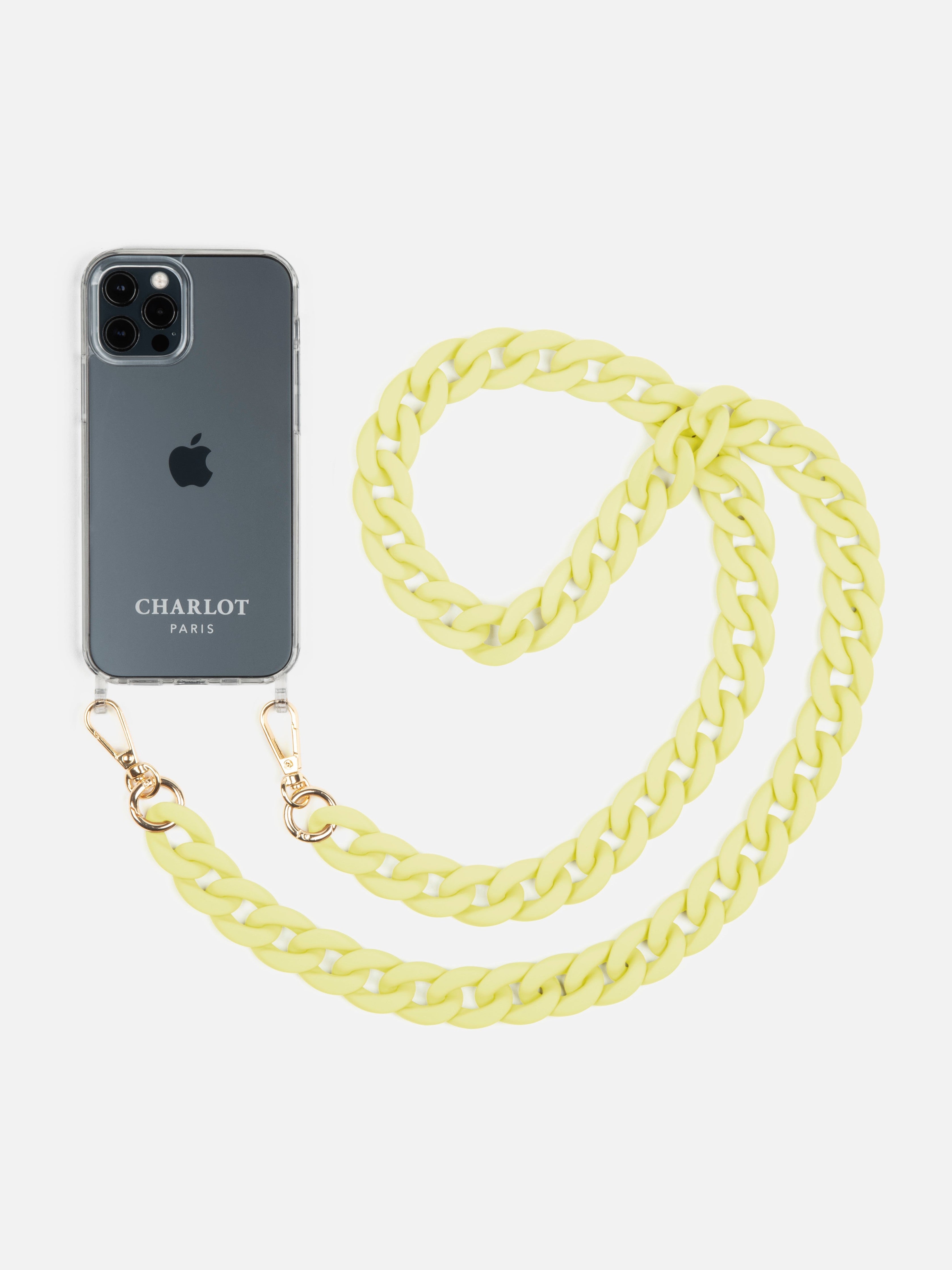 Coque Clear + Chaîne Ella Fine Lemon
