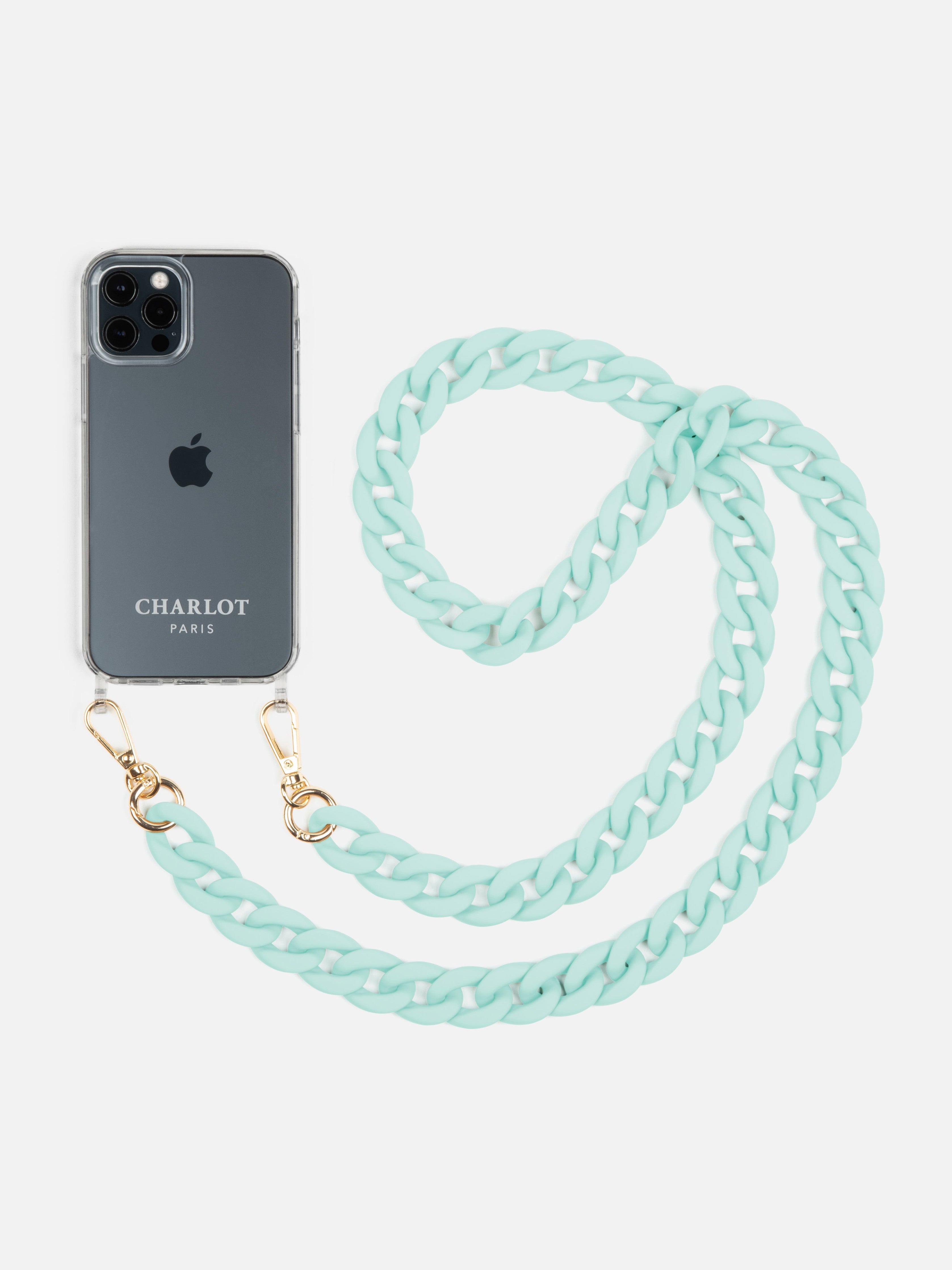 Coque Clear + Chaîne Ella Fine Mint