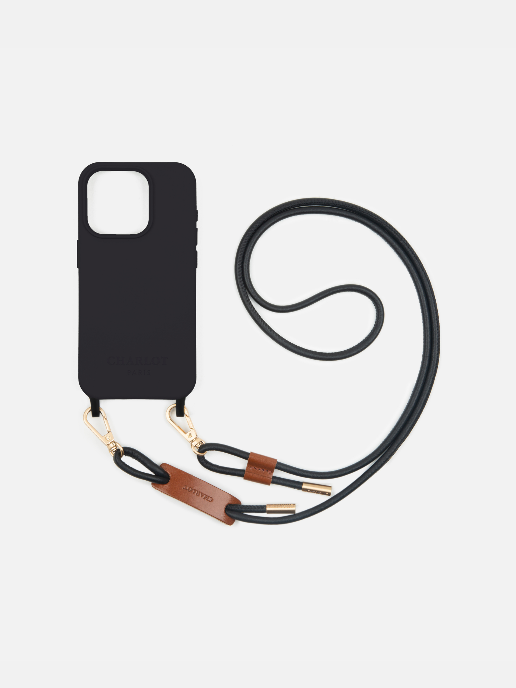Coque Noir + Noga Cuir Noir Doré