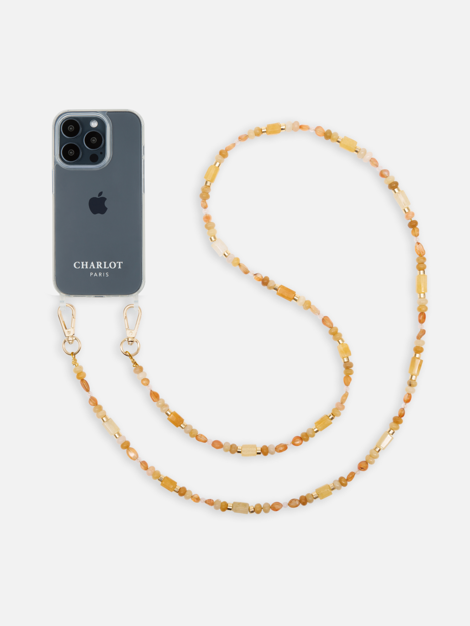 Coque Clear + Chaîne Naya Longue Dune