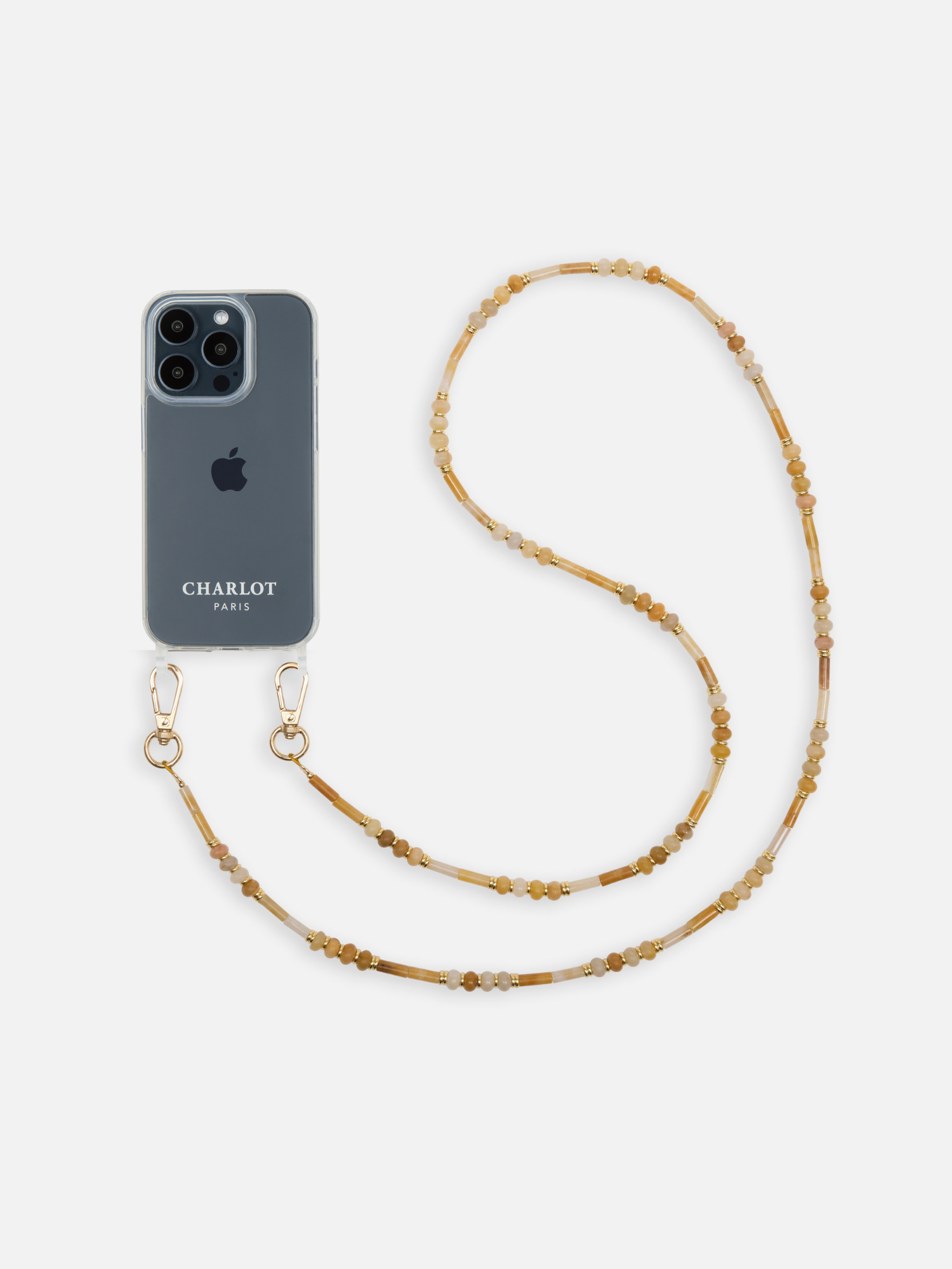 Coque Clear + Chaîne Romy Longue Beurre